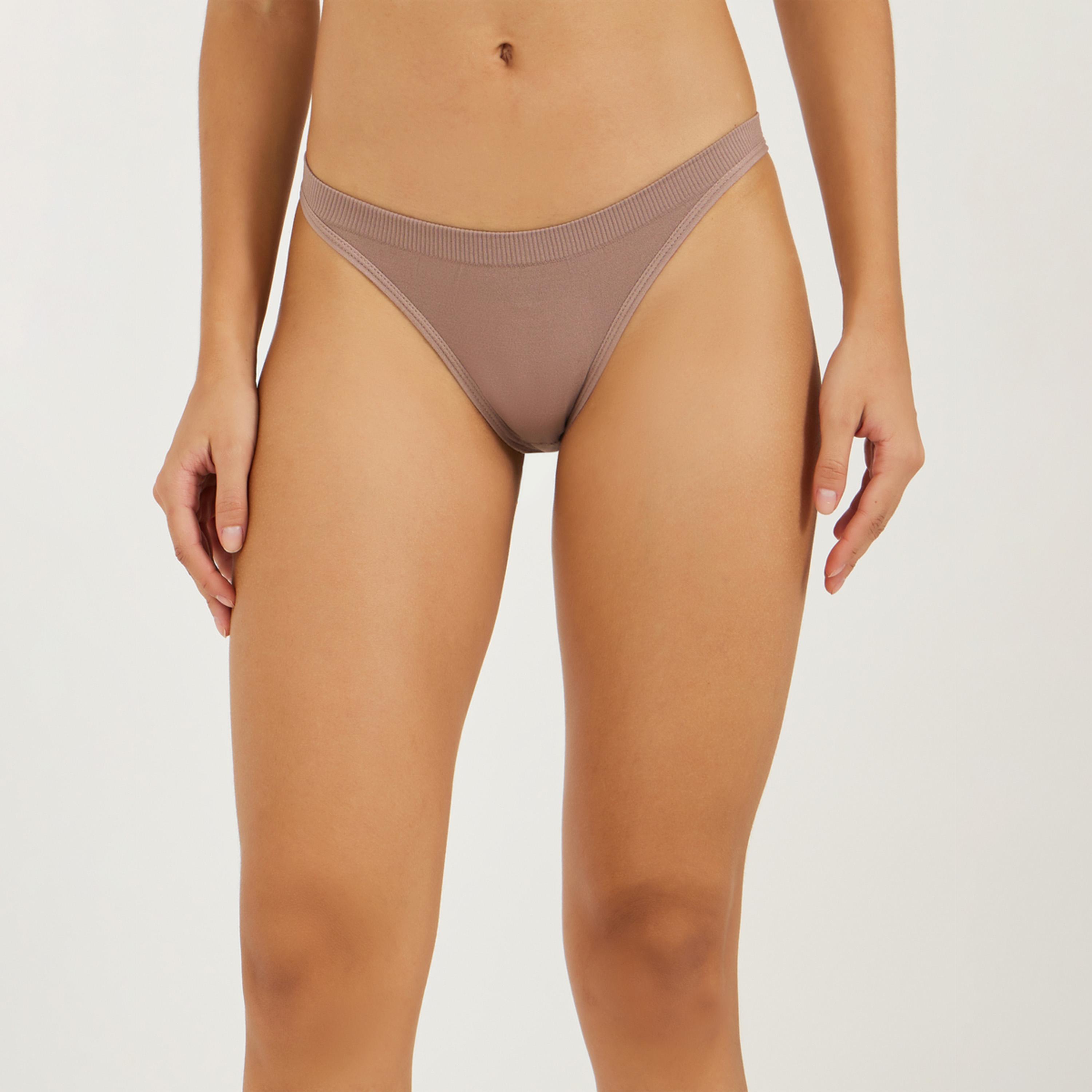 ستايلي - مجموعة من 4 قطع - سروال داخلي سادة طويل الساق-women-clothing-lingerie-panties-image-5