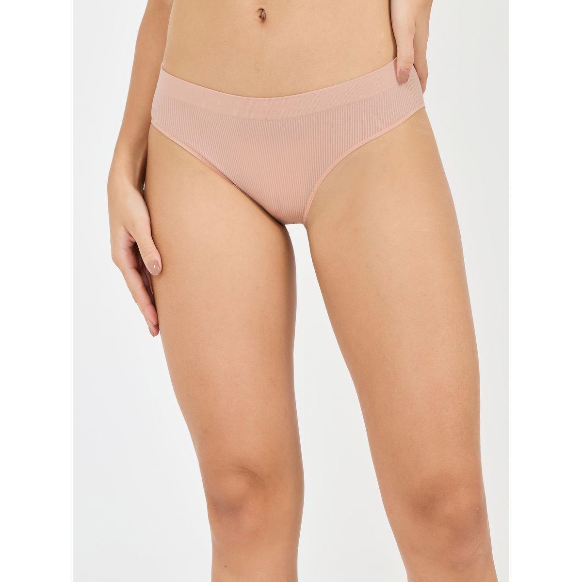 Styli Pack of 4 - Solid Ribbed Seamless High Leg Brief-women-clothing-lingerie-panties-image-6