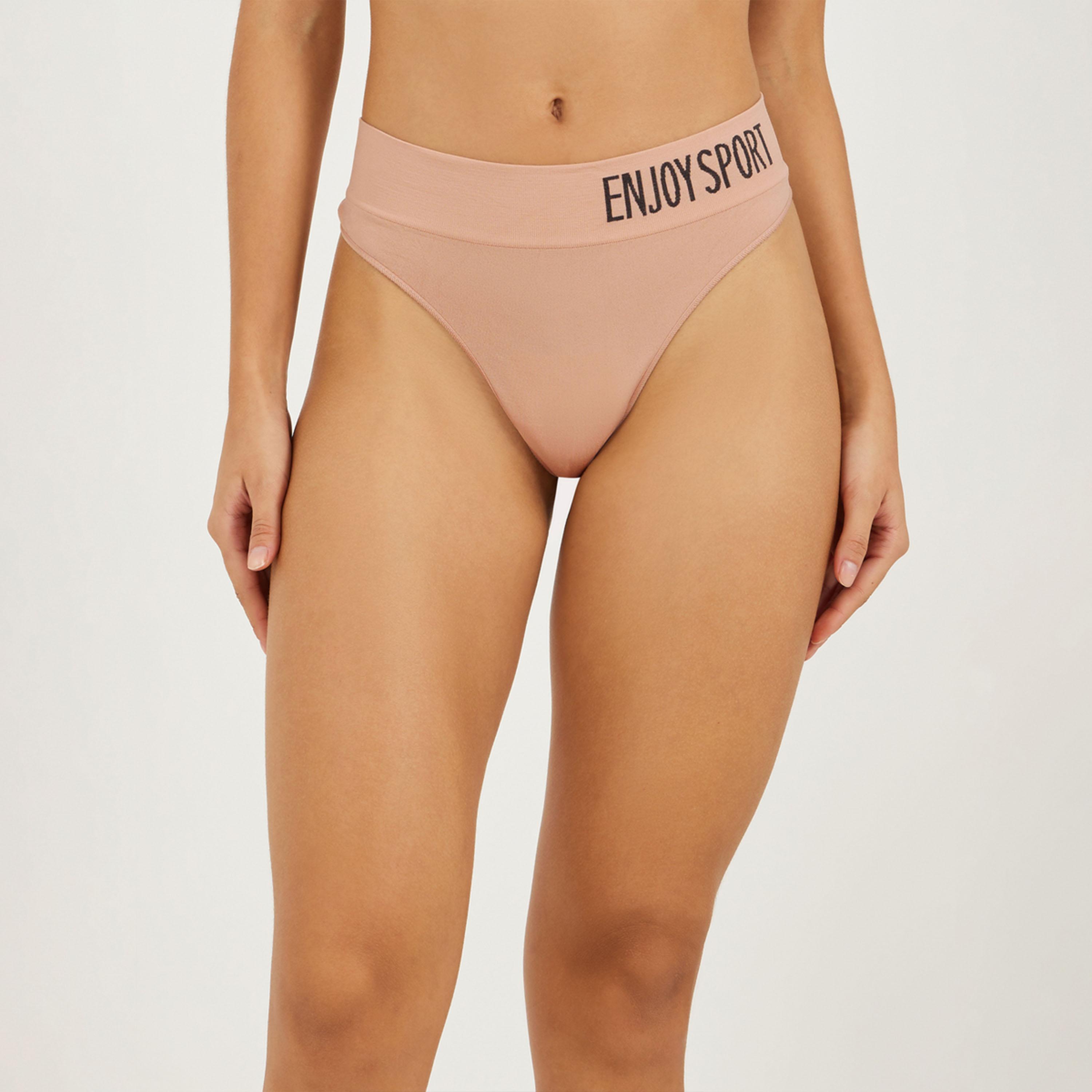 Styli Pack Of 3 - Slogan Print Seamless Thong-women-clothing-lingerie-panties-image-6