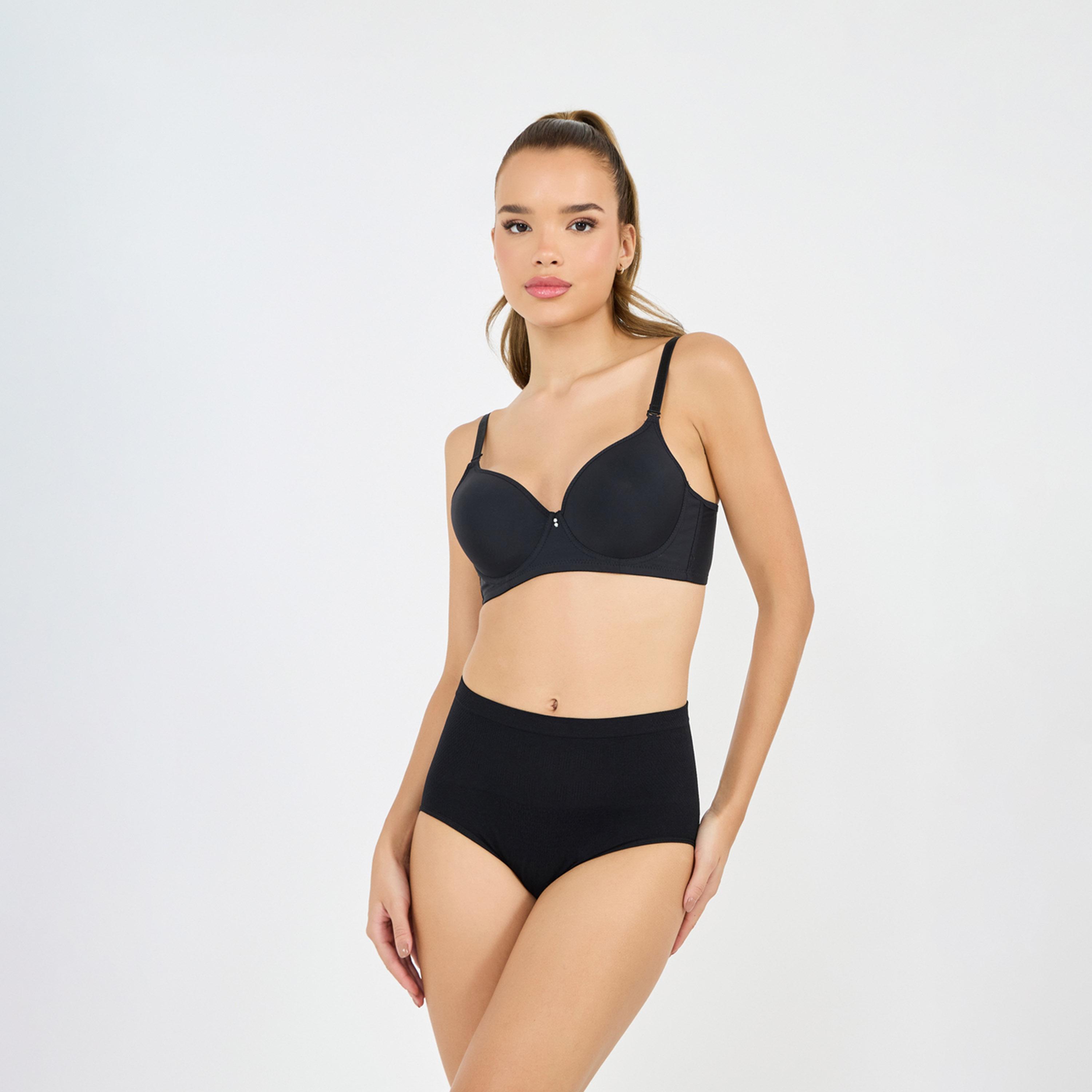 ستايلي - مجموعة من 3 قطع - ملابس داخلية كاملة بدون درزات-women-clothing-lingerie-panties-image-3