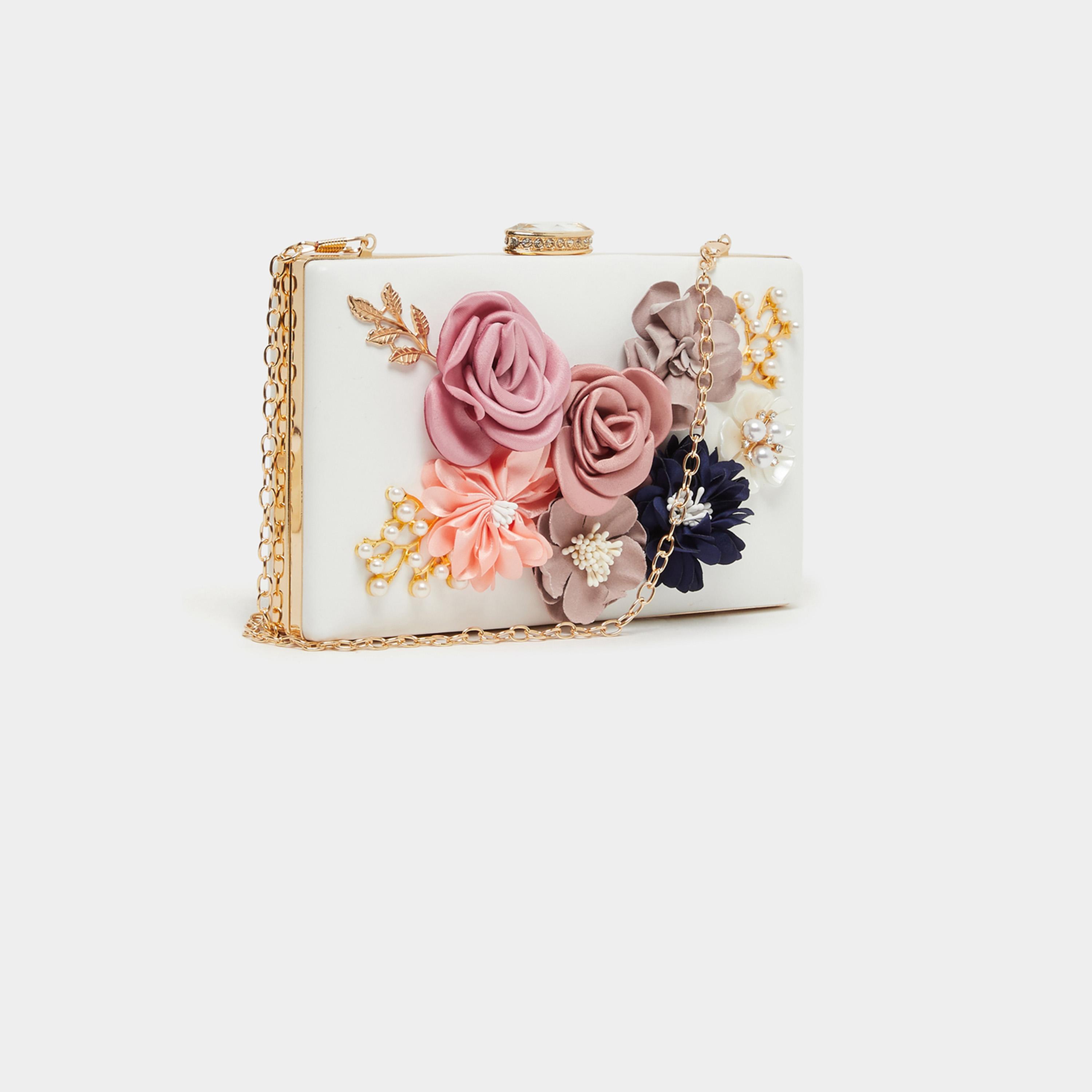 Styli Flower Embellished Clutch Chain Strap-women-bagsandwallets-handbags-image-1