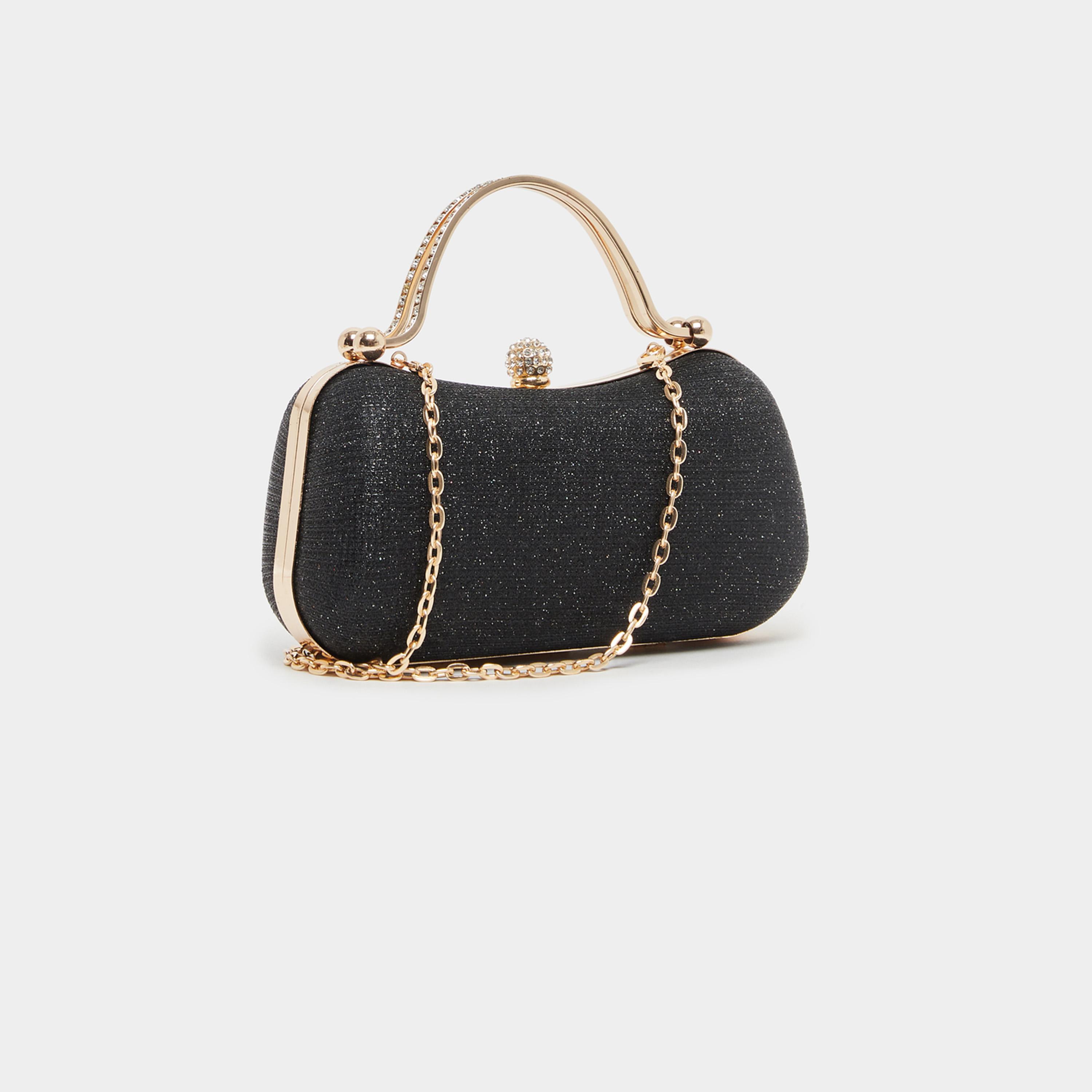 Styli Embellished Clutch Bag with Chain Strap-women-bagsandwallets-handbags-image-1
