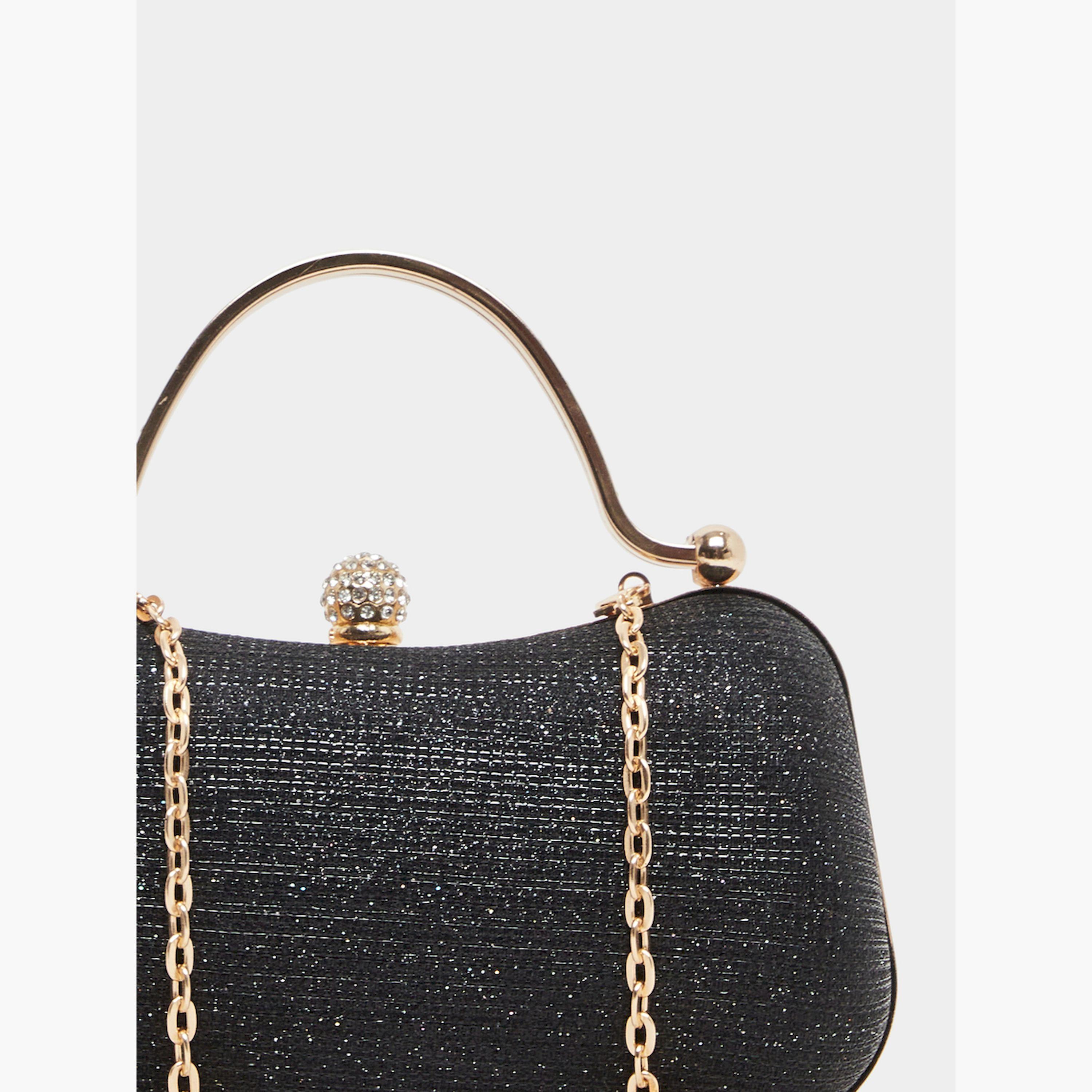 Styli Embellished Clutch Bag with Chain Strap-women-bagsandwallets-handbags-image-3