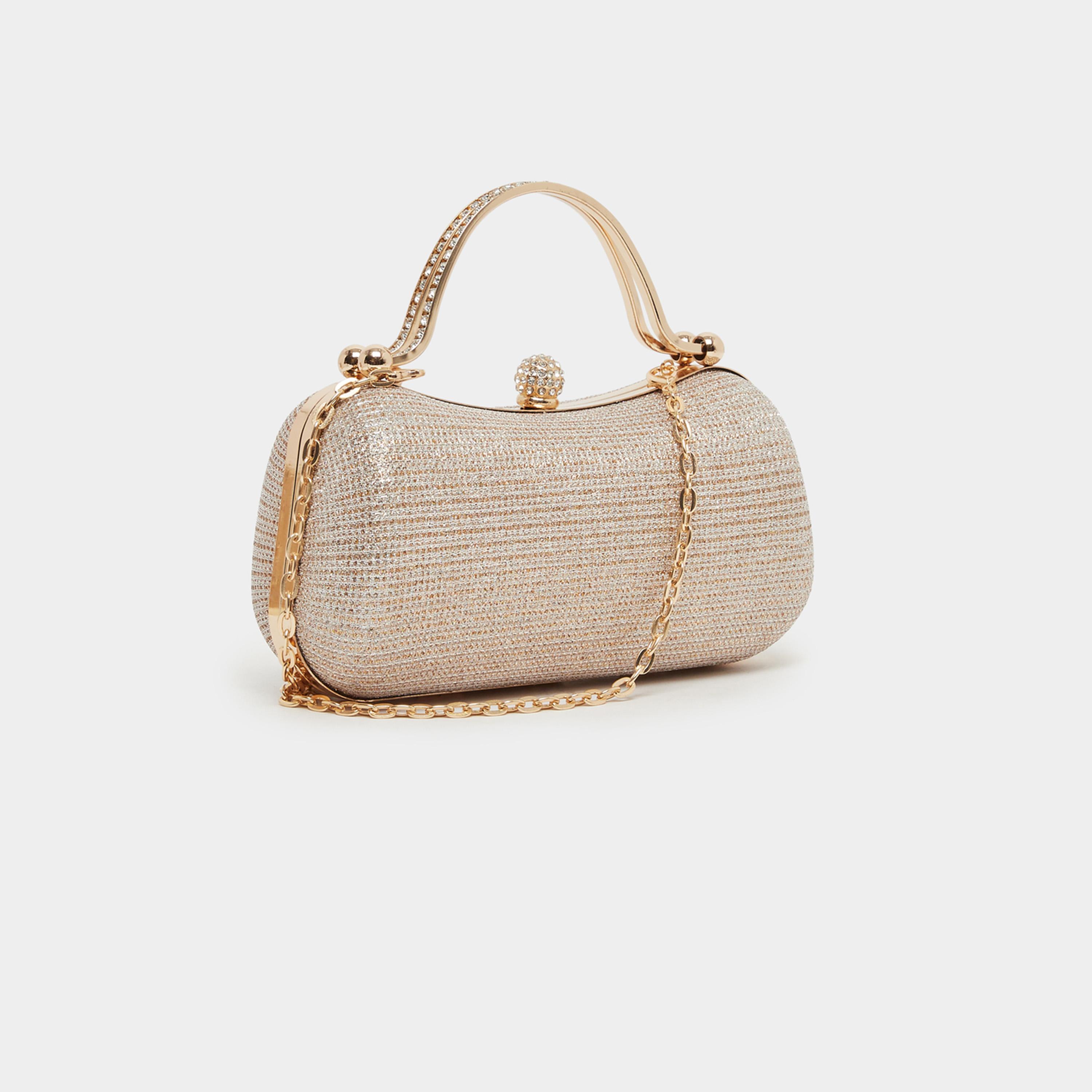 ستايلي - حقيبة كلاتش مزينة بحزام سلسلة-women-bagsandwallets-handbags-image-1