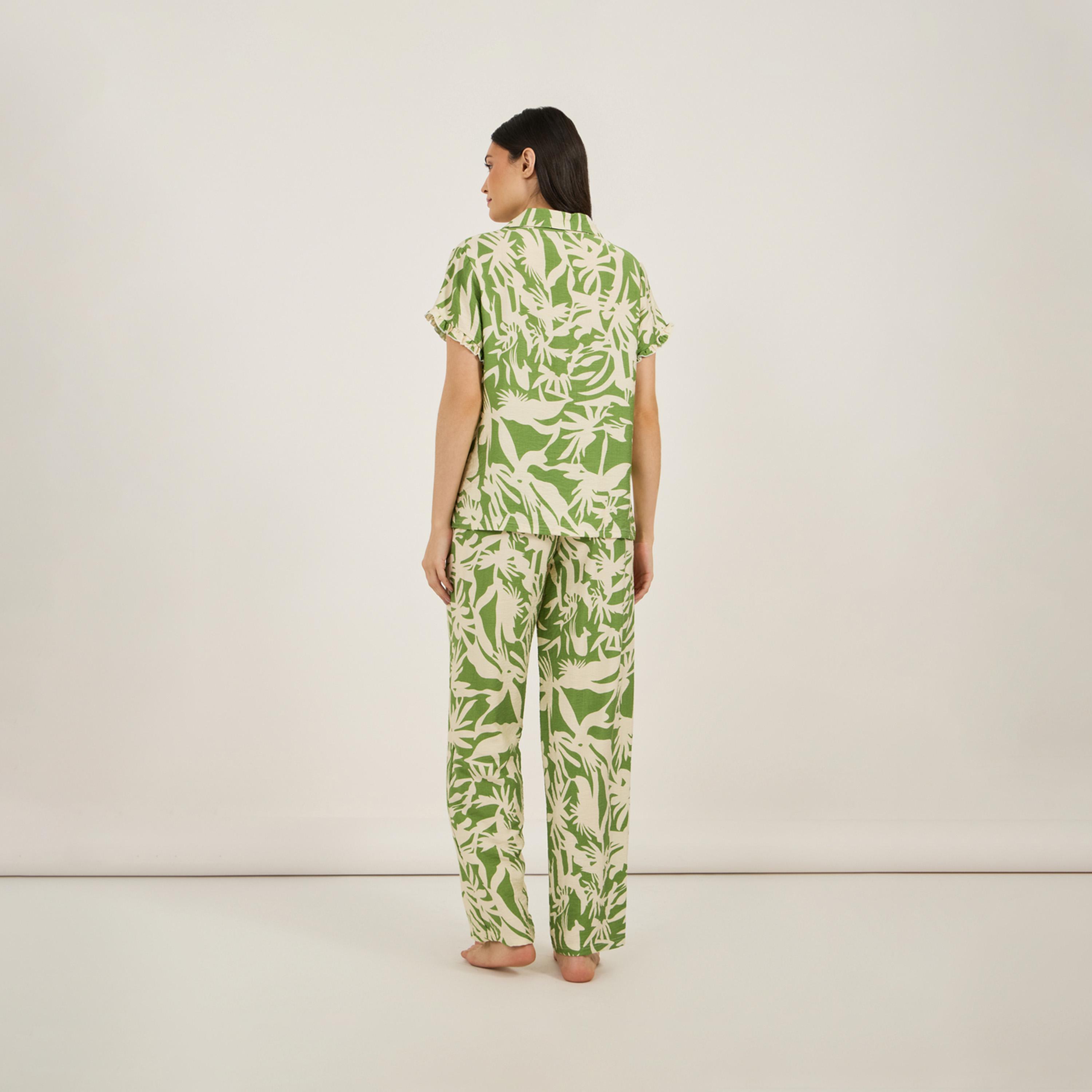 Styli Unwind All Over Floral Print Viscose Shirt & Pyjama Set-women-clothing-nightwear-pyjamas-longsets-image-6