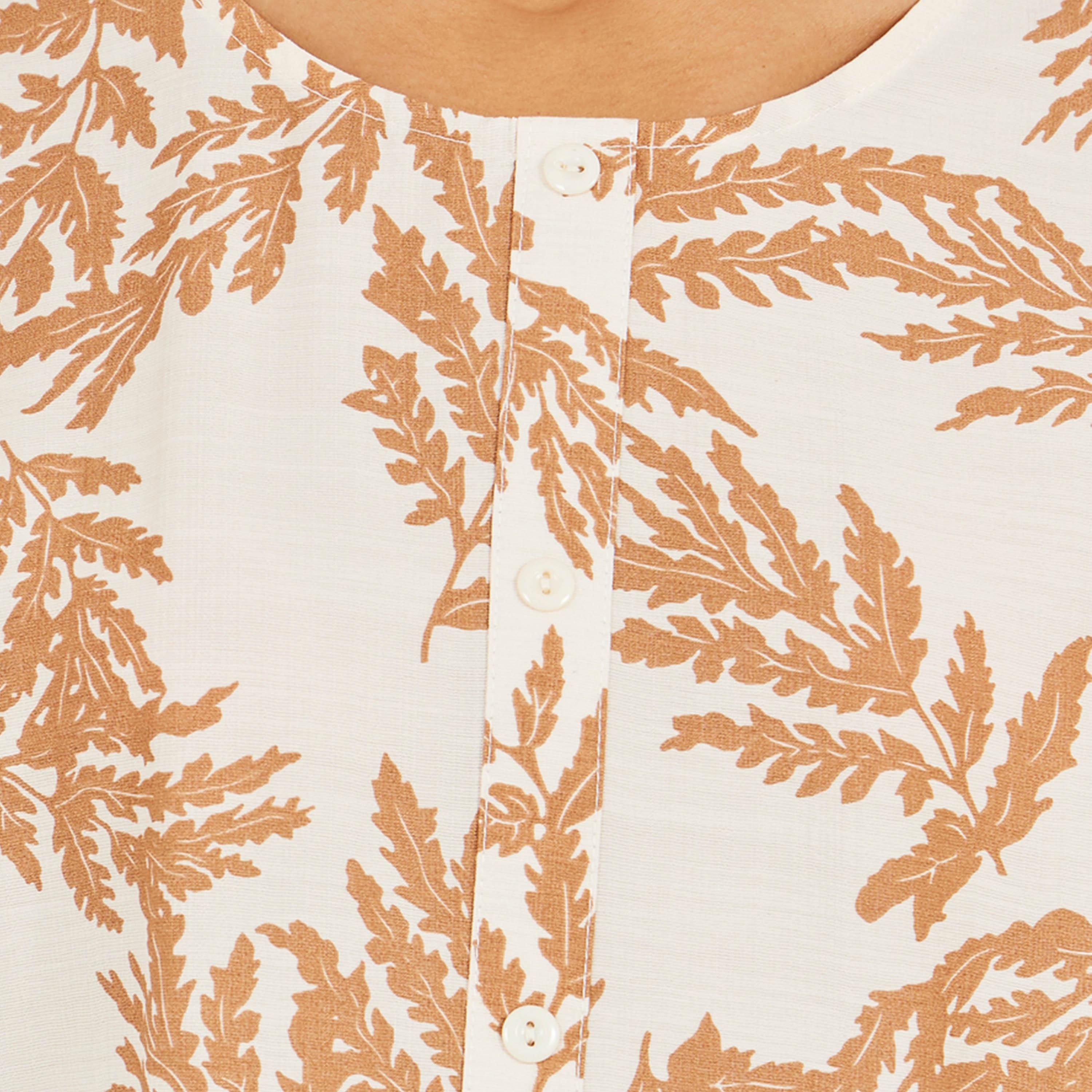 ستايلي - طقم بلوزة وبنطال بيجامة نخيل من الفيسكوز أنوايند-women-clothing-nightwear-pyjamas-longsets-image-3