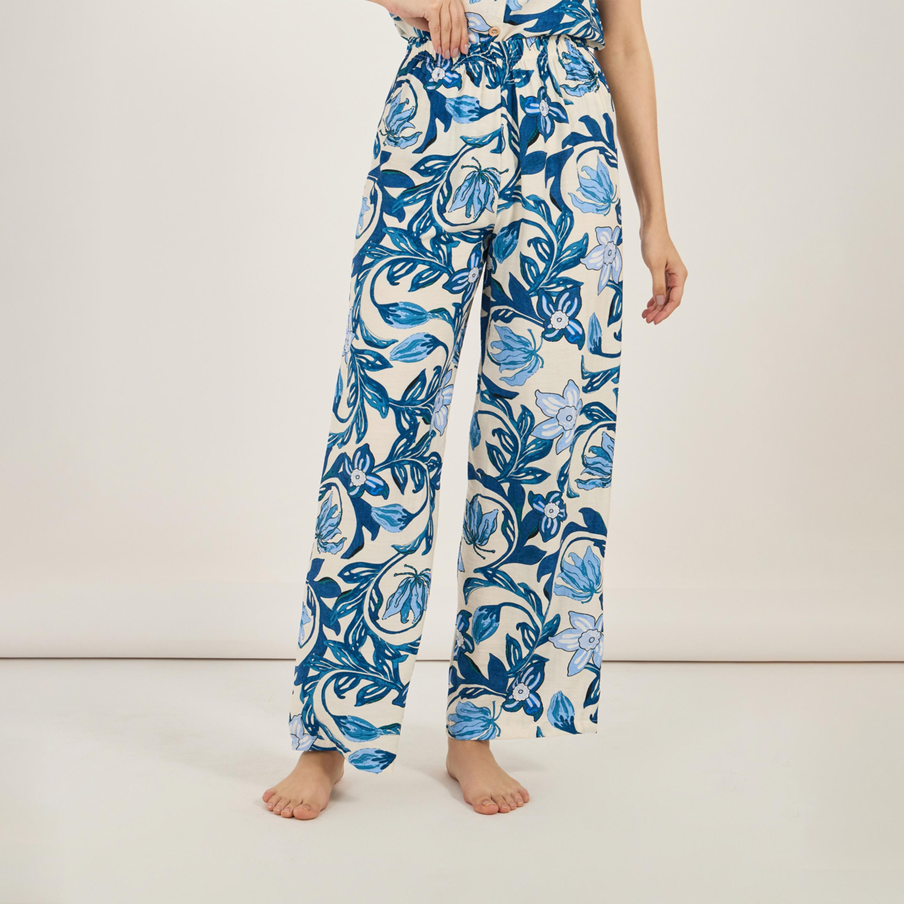 ستايلي - طقم قميص وبنطال بيجامة مورد من الفيسكوز أنوايند-women-clothing-nightwear-pyjamas-longsets-image-5