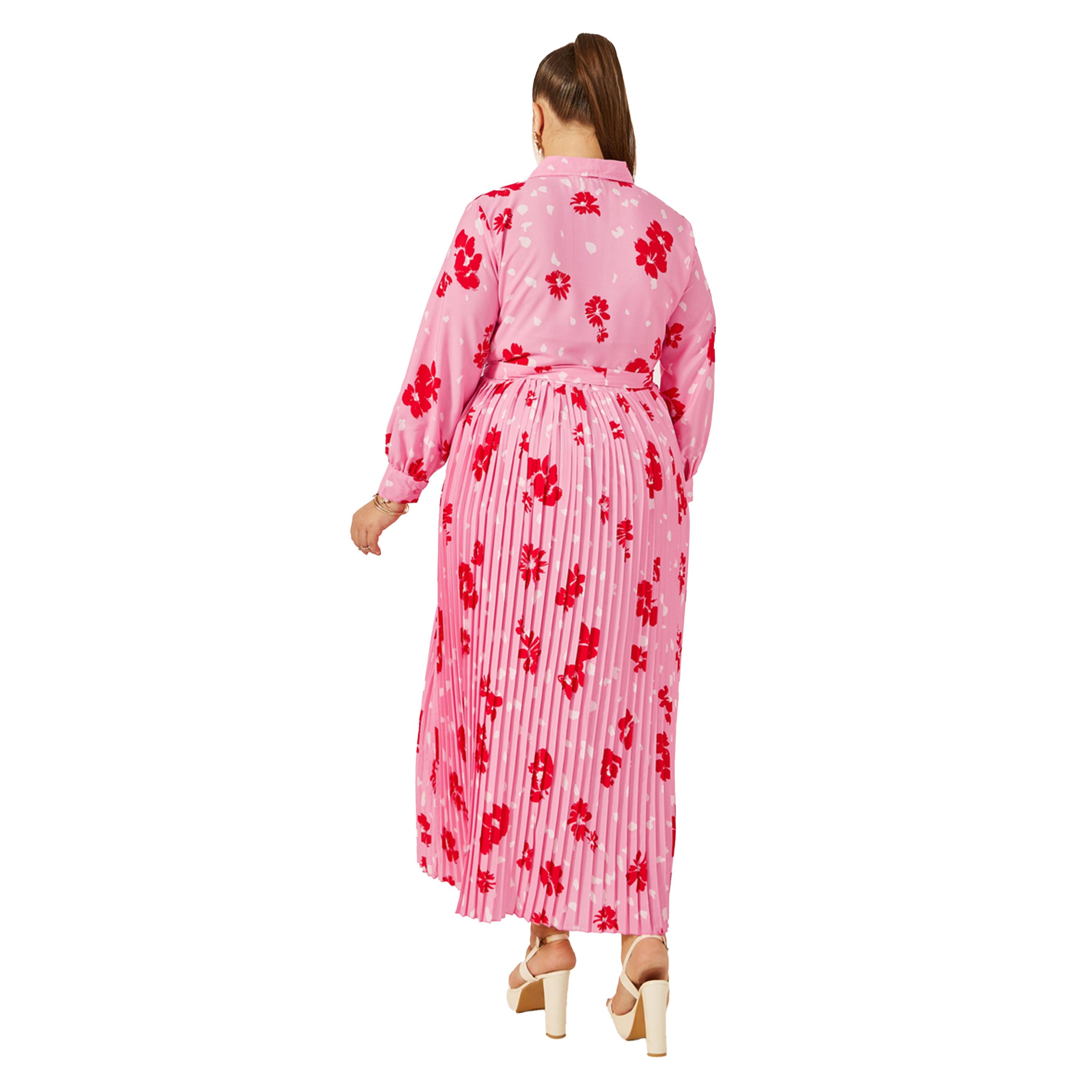 ستايلي - فستان ماكسي بنقشة زهور مقاس كبير-women-clothing-dresses-image-5