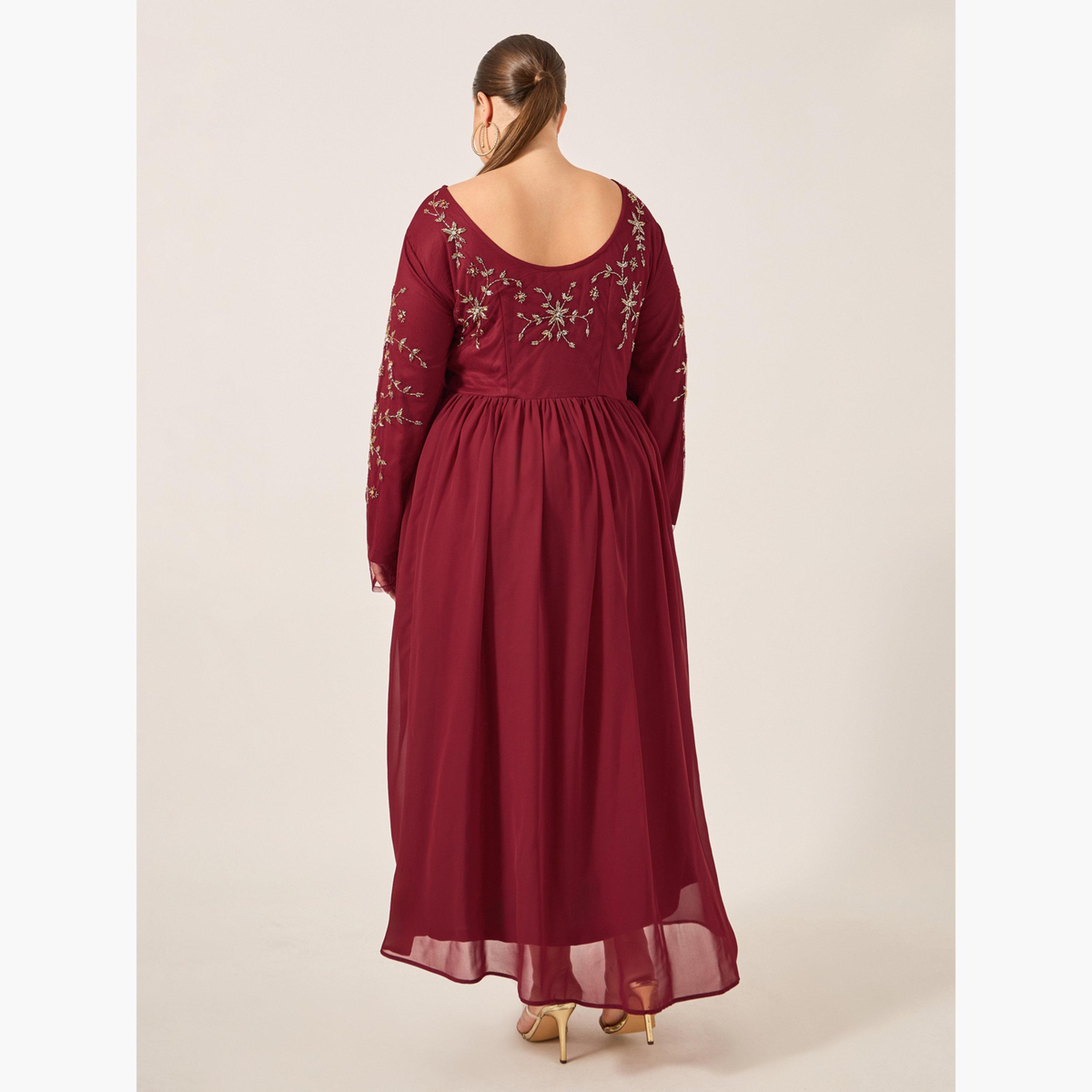 Styli Plus Size Embellished A-Line Maxi Dress-women-clothing-dresses-image-4