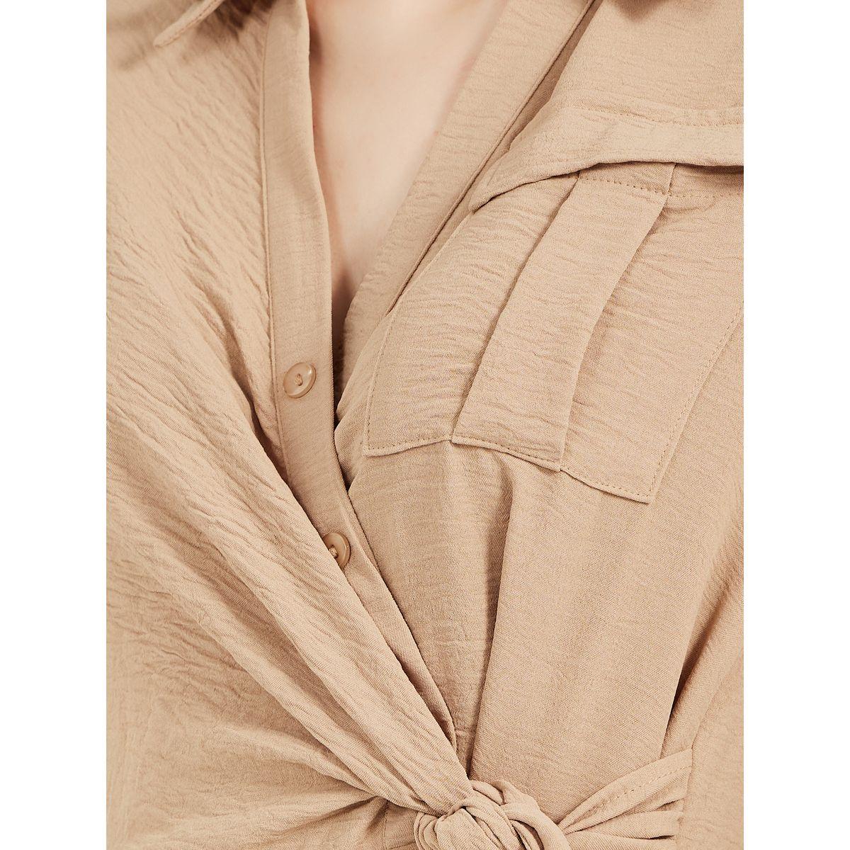 فستان ميدي ملفوف بنسيج محكم وحزام ذاتي-women-clothing-dresses-image-5