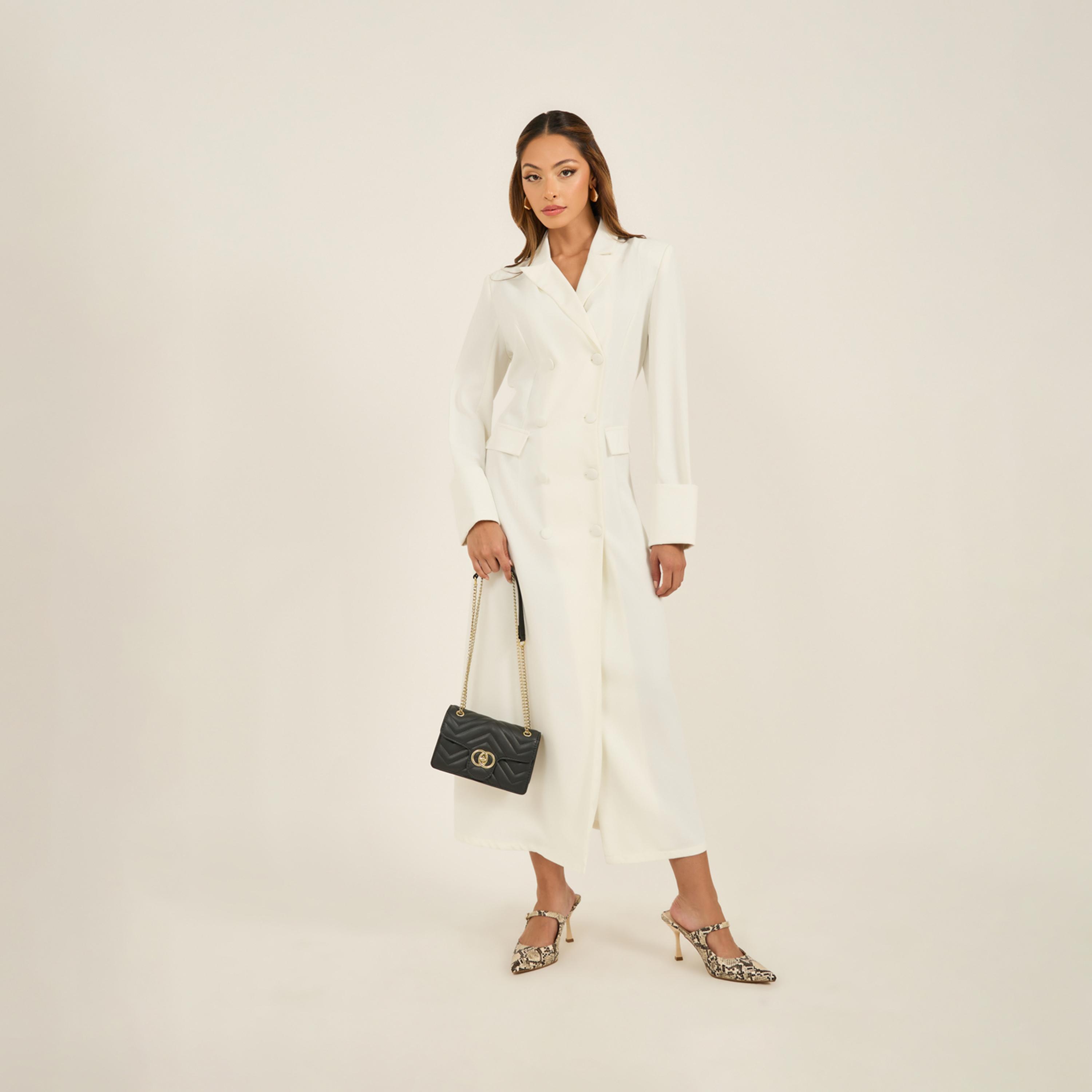 Styli Solid Notch Label Neck Blazer Maxi Dress-women-clothing-dresses-image-1