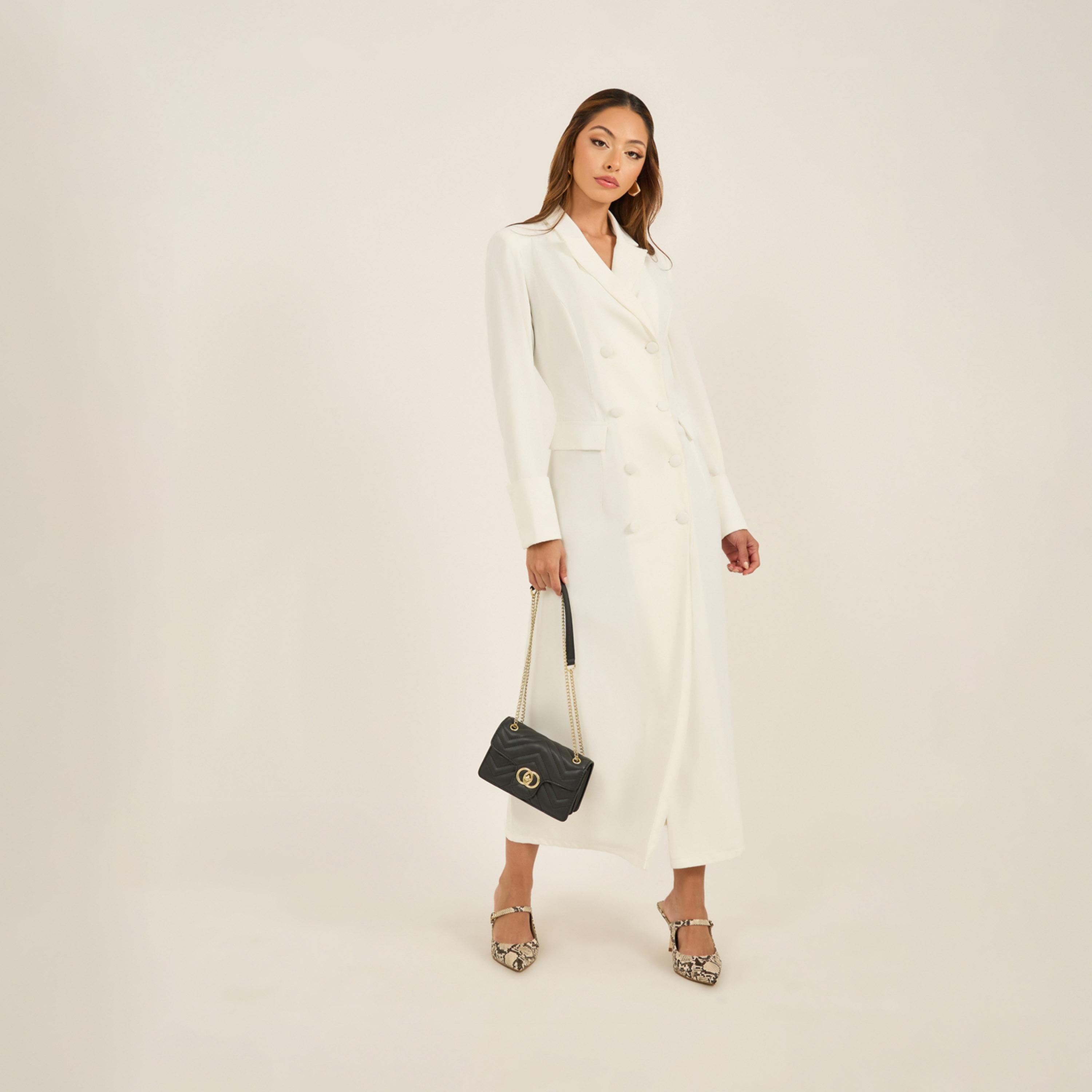 Styli Solid Notch Label Neck Blazer Maxi Dress-women-clothing-dresses-image-2