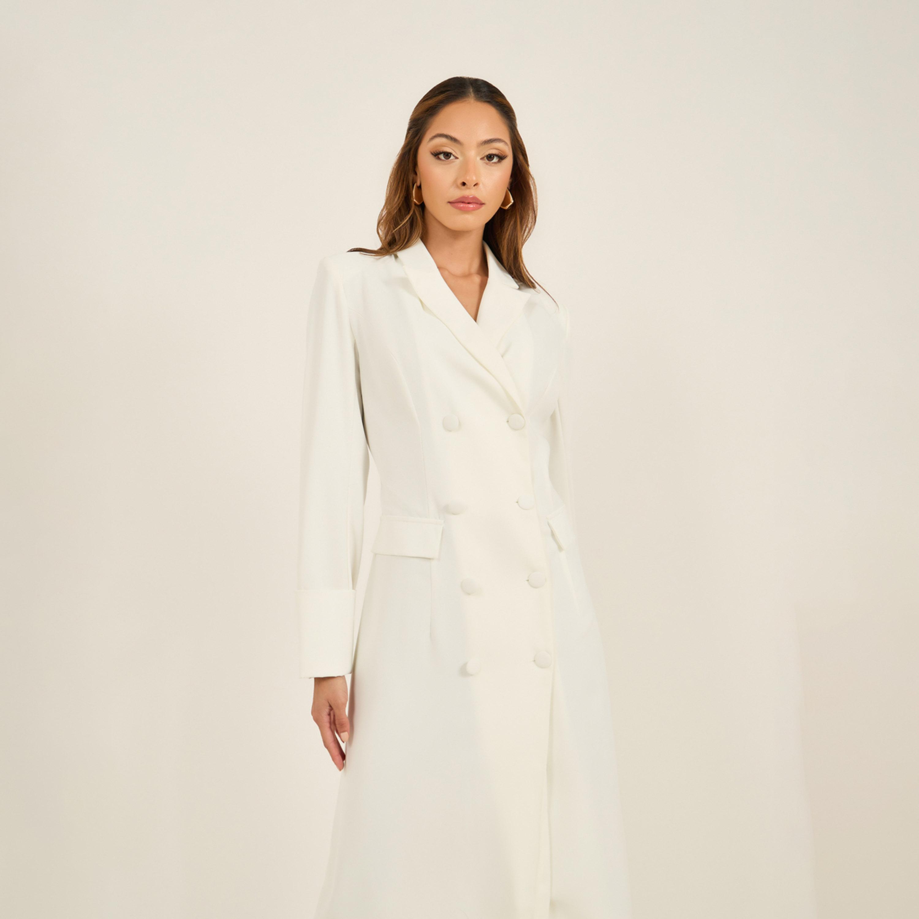 Styli Solid Notch Label Neck Blazer Maxi Dress-women-clothing-dresses-image-3