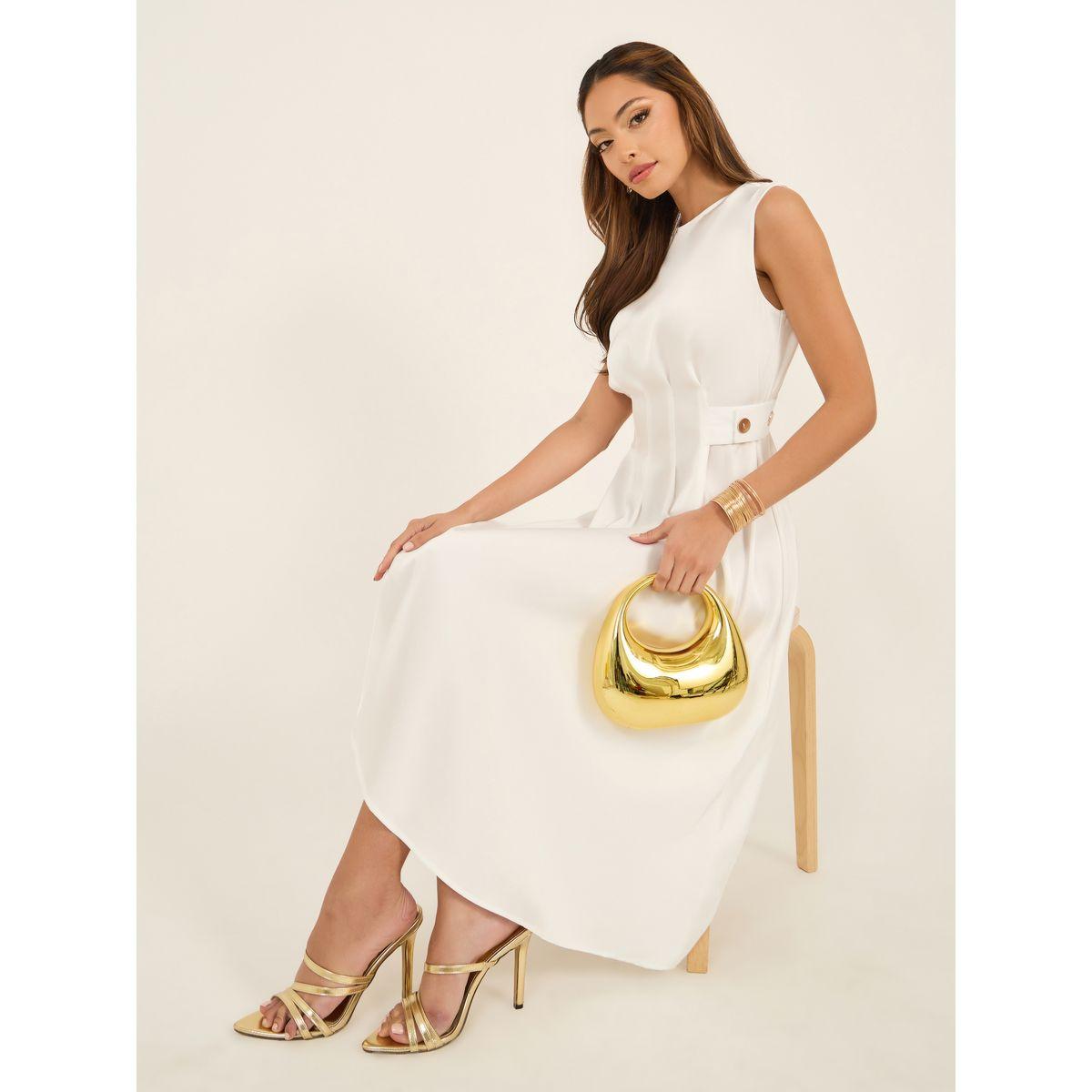 Box Pleated Detail Sleeveless A-Line Midi Dress-women-clothing-dresses-image-1