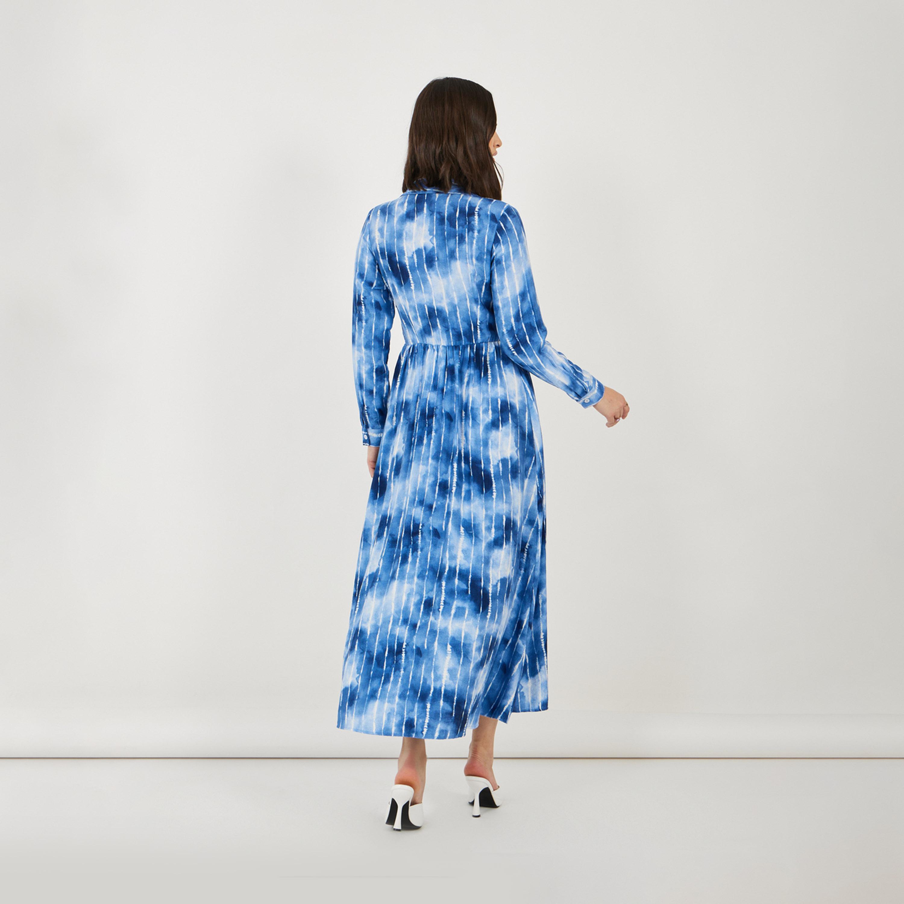 ستايلي - فستان ماكسي مصبوغ بالربط-women-clothing-dresses-image-6
