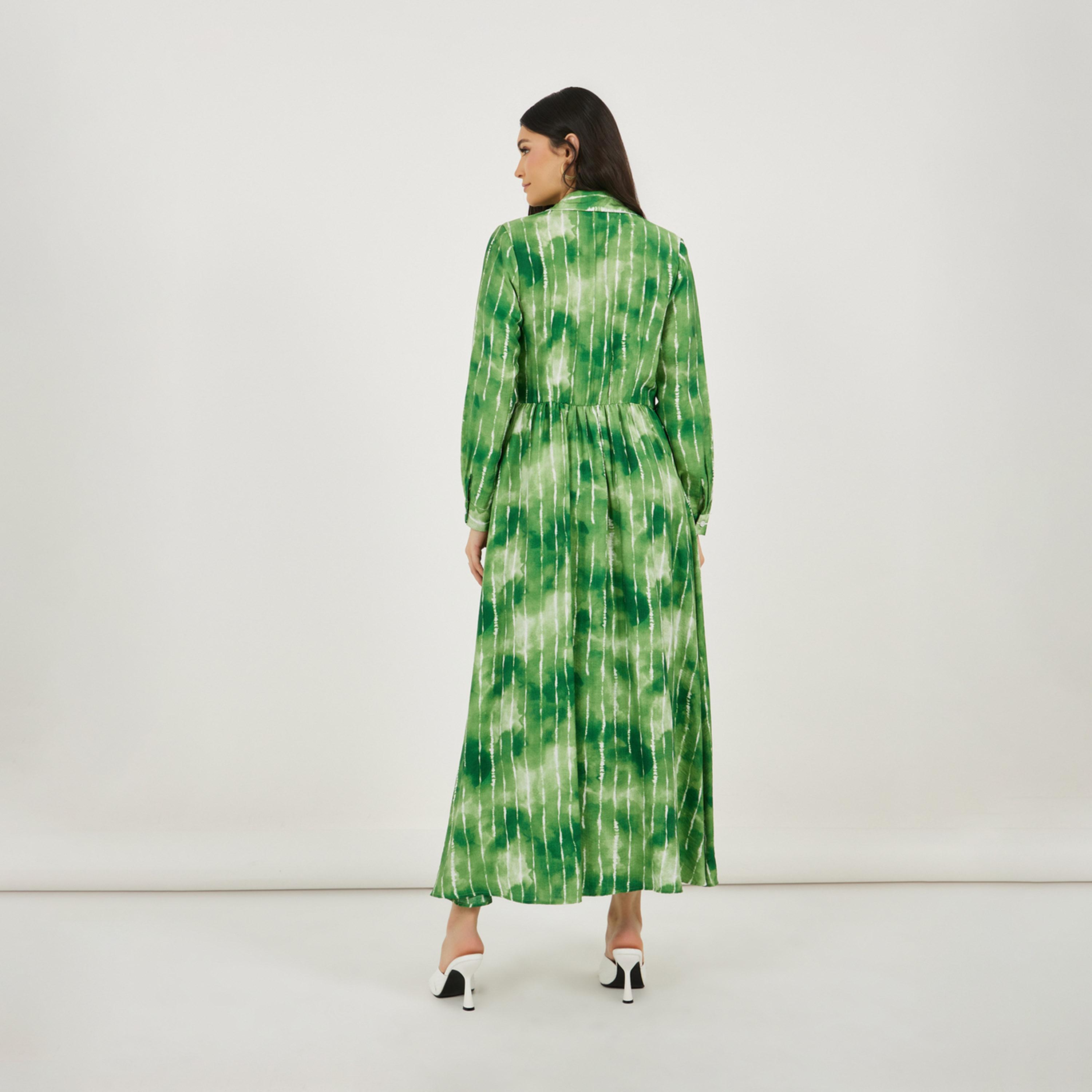 ستايلي - فستان ماكسي مصبوغ بالربط-women-clothing-dresses-image-6