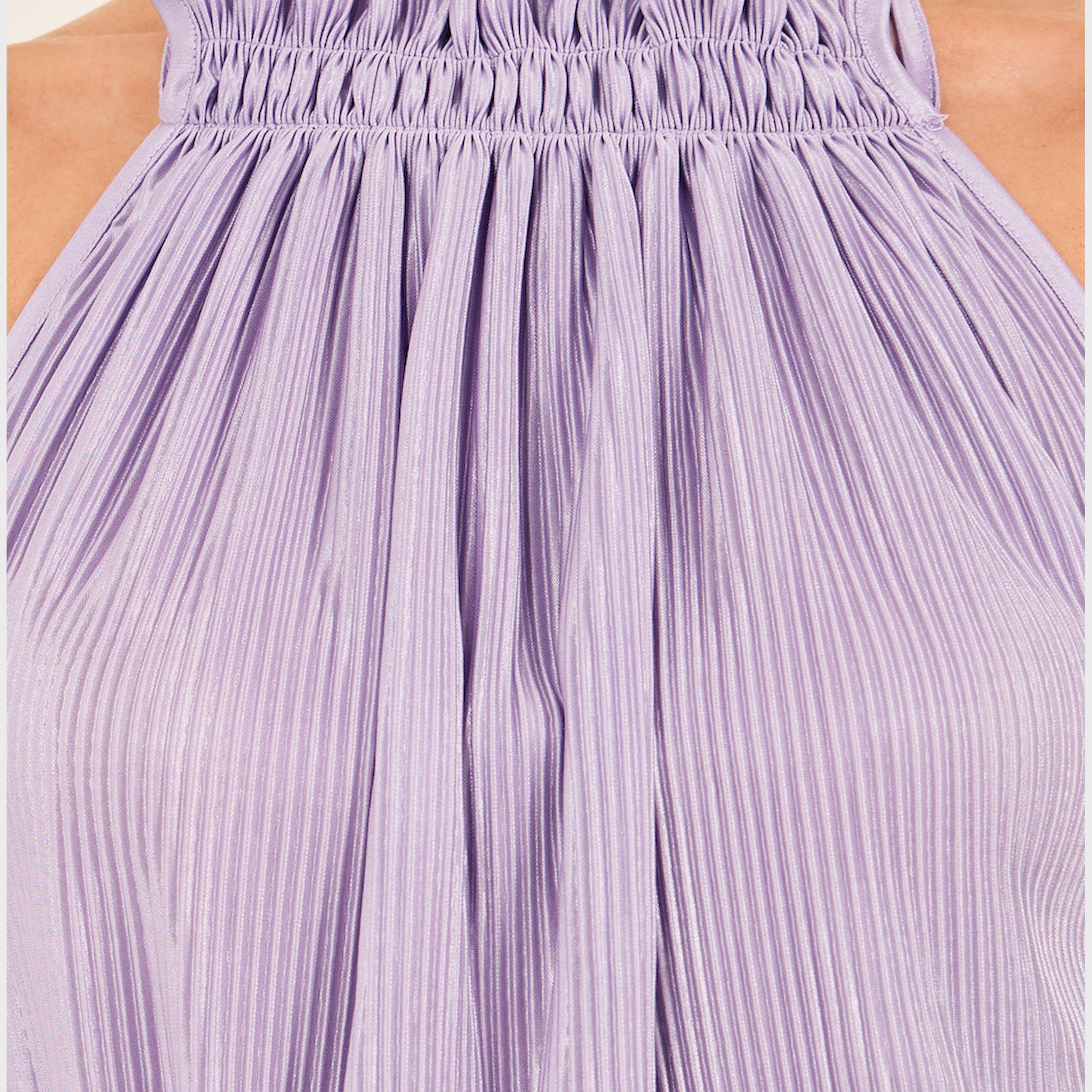 Styli Textured Plisse Sleeveless A-Line Knee Length Dress-women-clothing-dresses-image-4