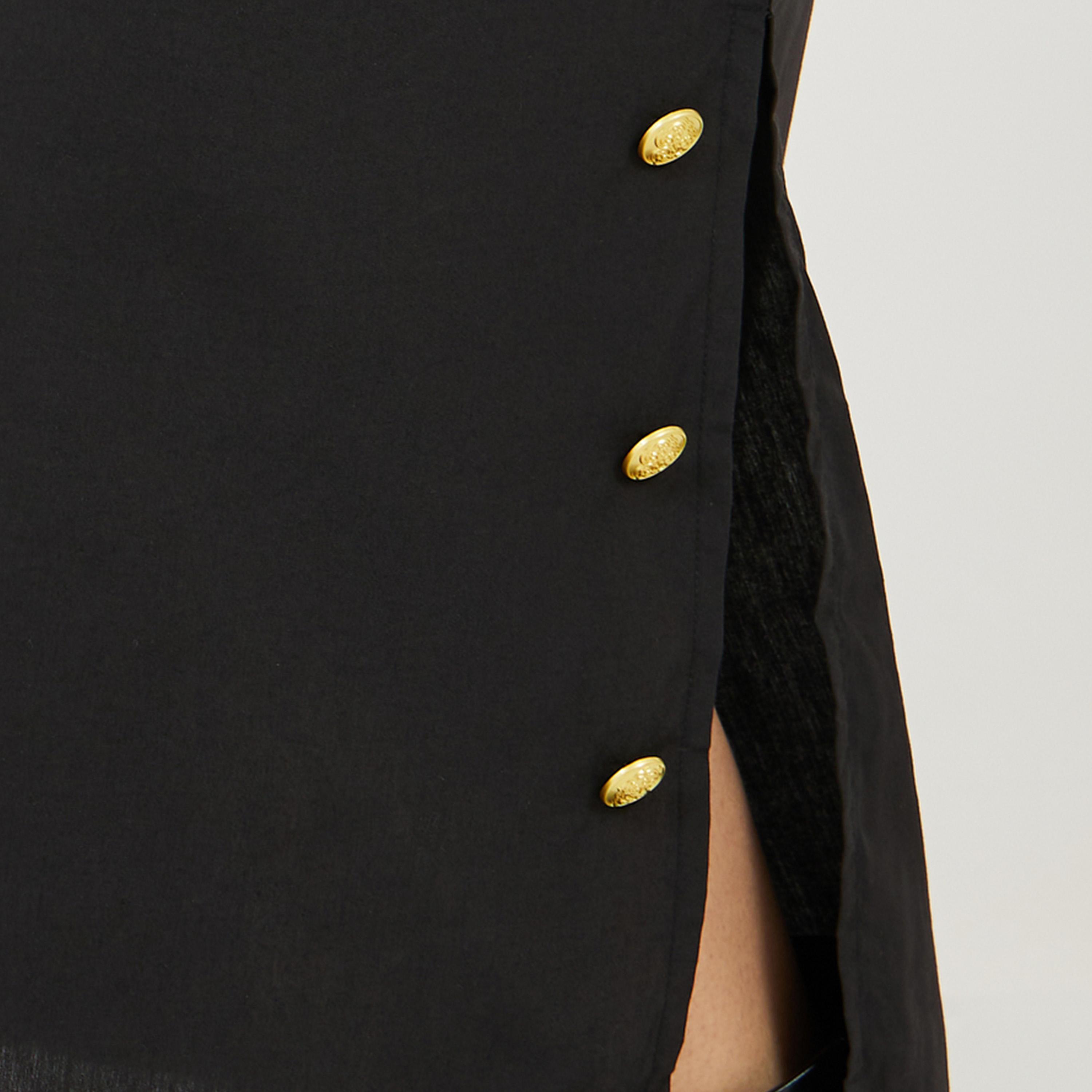 Styli Sleeveless Shift Maxi Dress with Button Detail-women-clothing-dresses-image-3