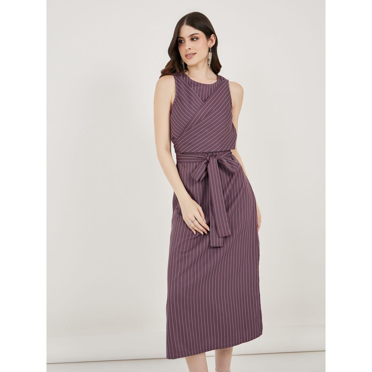 Styli Pinstripe Wrap Front Blazer Midi Dress-women-clothing-dresses-image-5