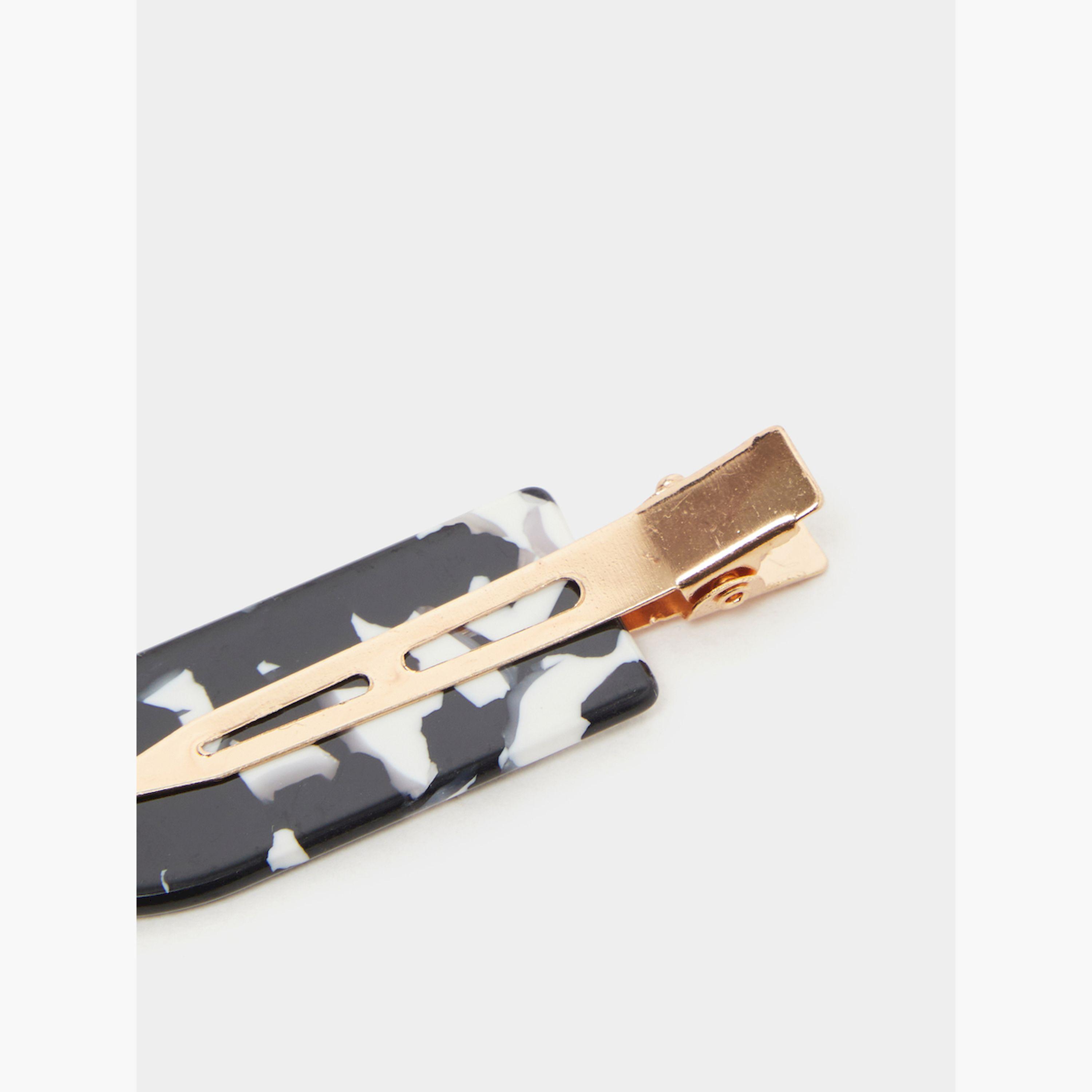 Styli Tortoise Hair Clip-women-winterwear-scarves-image-3