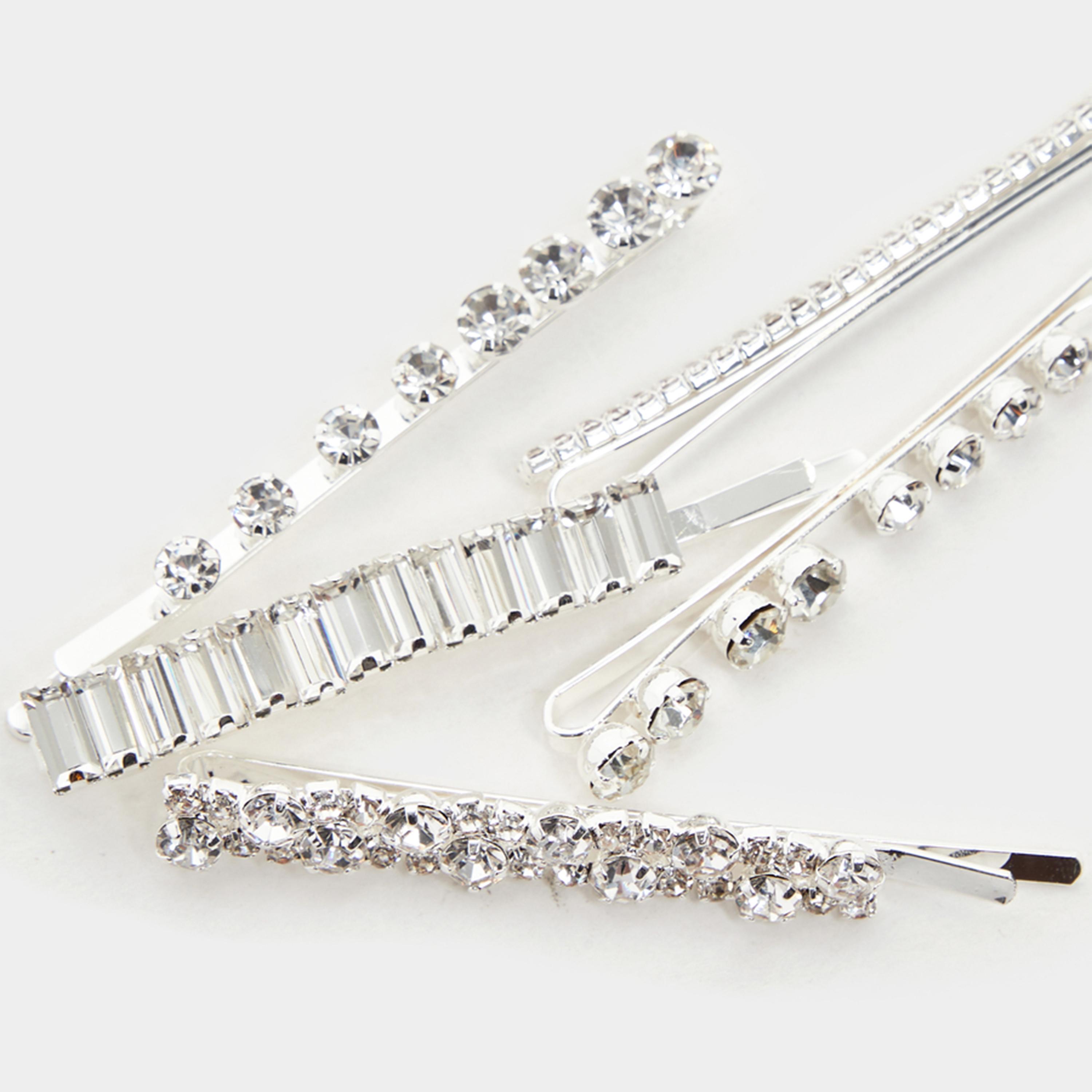 ستايلي - مجموعة من 5 مشابك شعر مزخرفة-women-hairaccessories-clips-image-4
