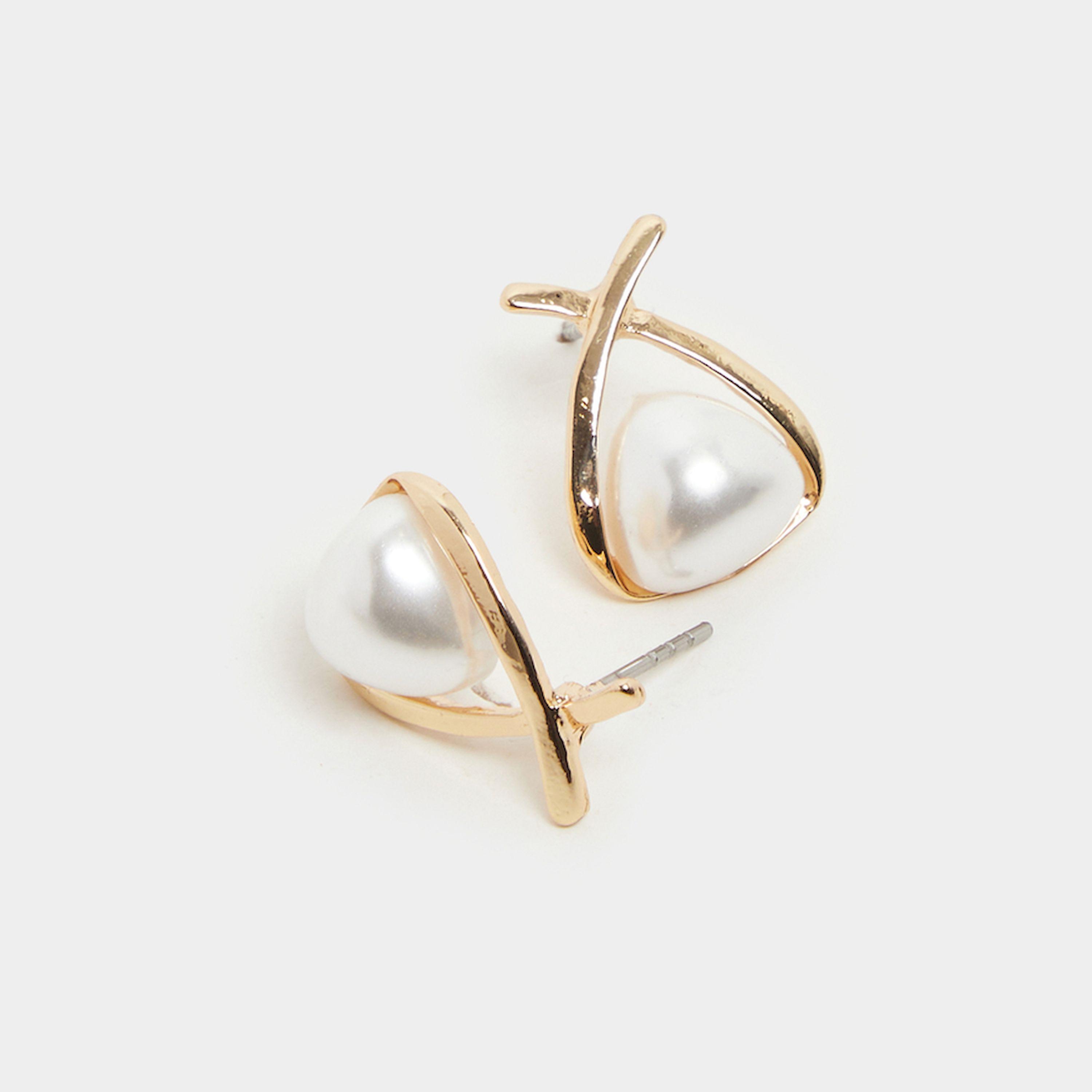 Styli Stud Faux Pearl Earrings-women-watchesandjewellery-jewellery-earrings-image-4