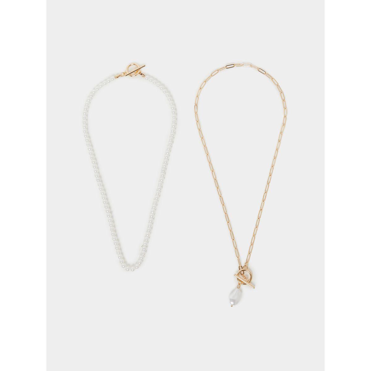 Styli Set of 2 - Faux Pearl Necklace-women-watchesandjewellery-jewellery-necklacesandpendants-image-2