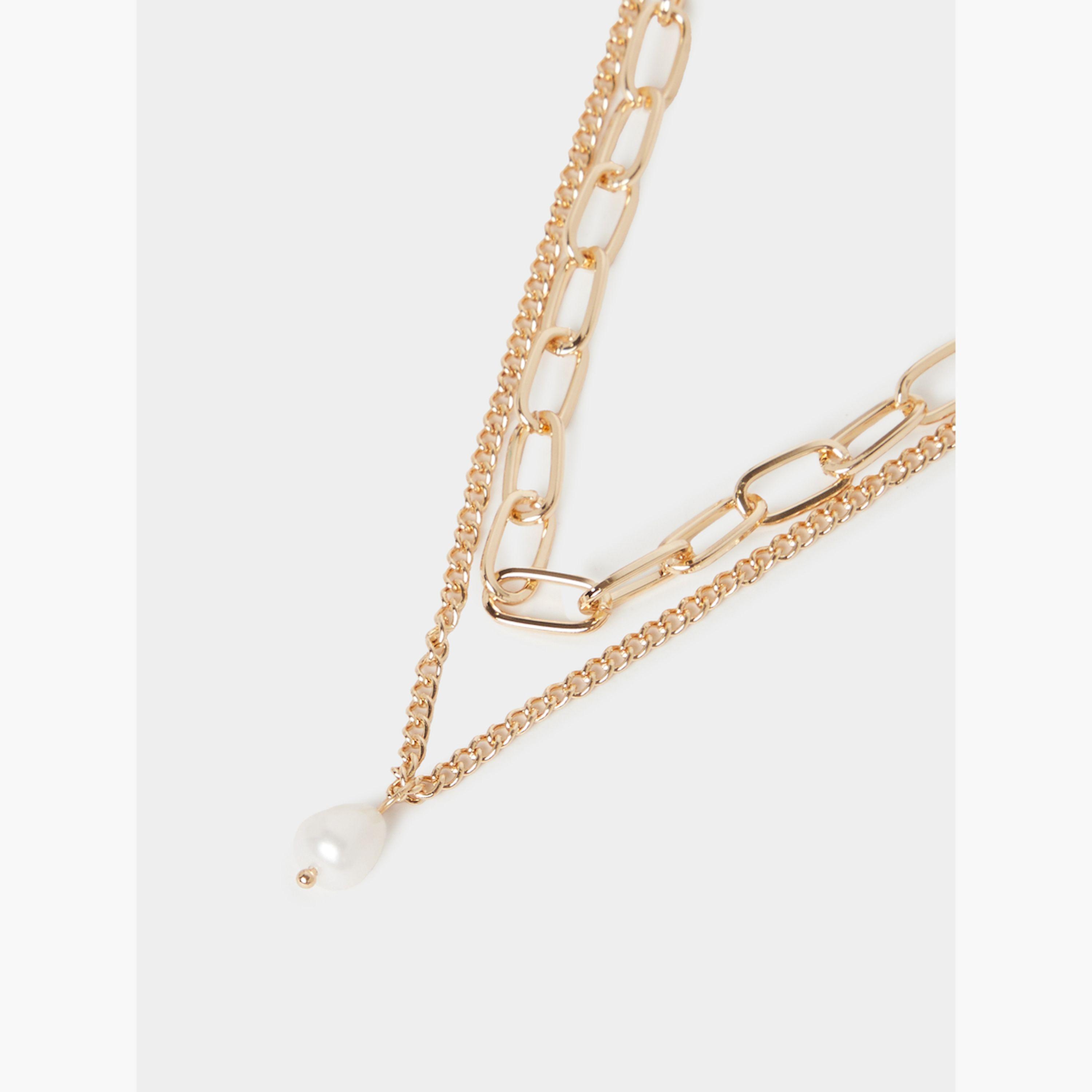 ستايلي -  مجموعة من قطعتين قلادة لؤلؤية متدلية-women-watchesandjewellery-jewellery-necklacesandpendants-image-2