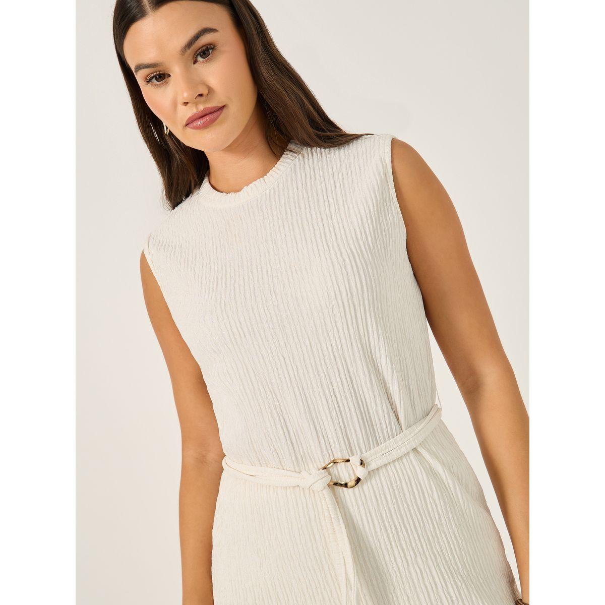 طقم منسق من بنطال بأرجل مستقيمة وبلوزة بلا أكمام-women-clothing-coordsets-image-4