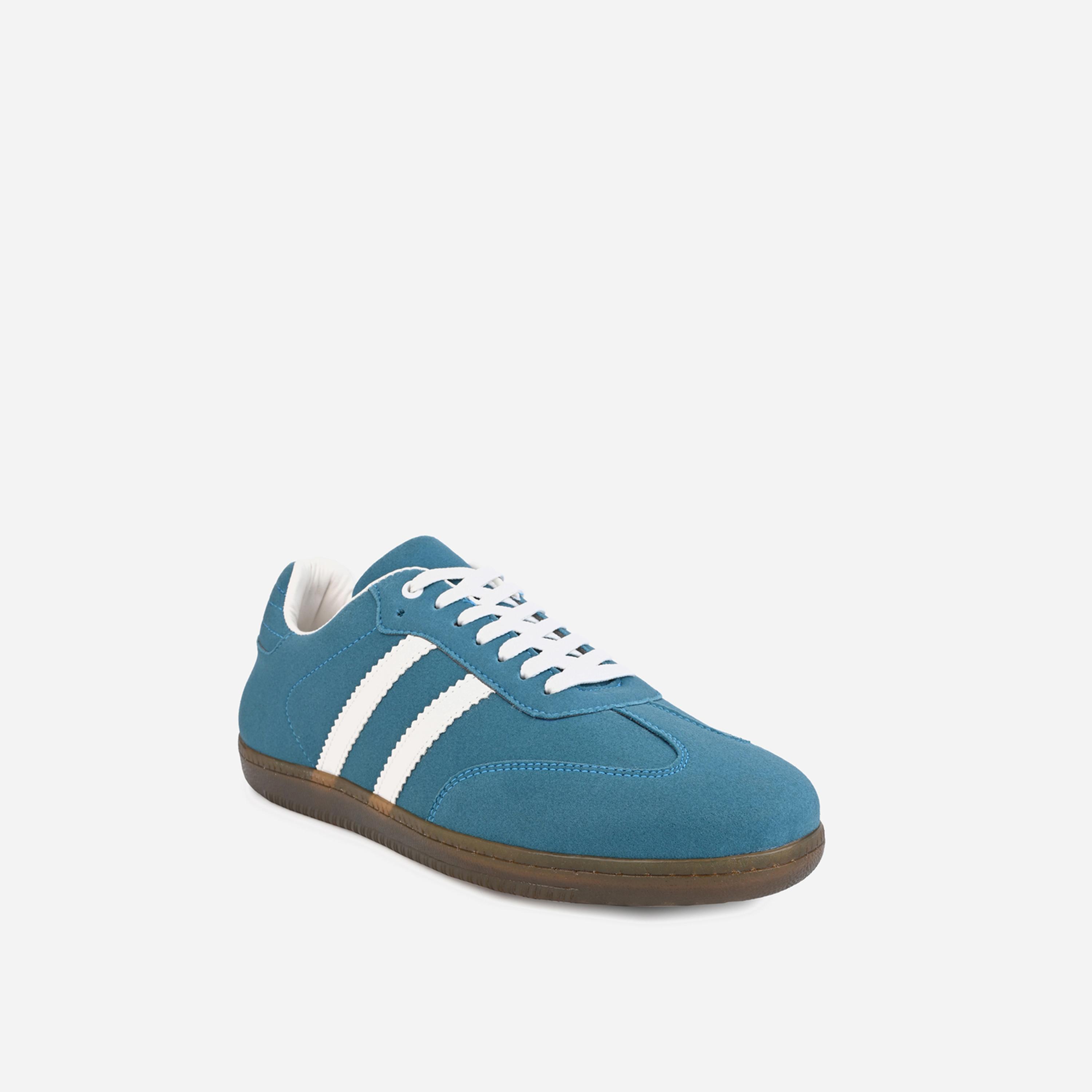 Styli Suede Upper Two Stripe Court Sneakers-men-shoes-sneakers-image-5