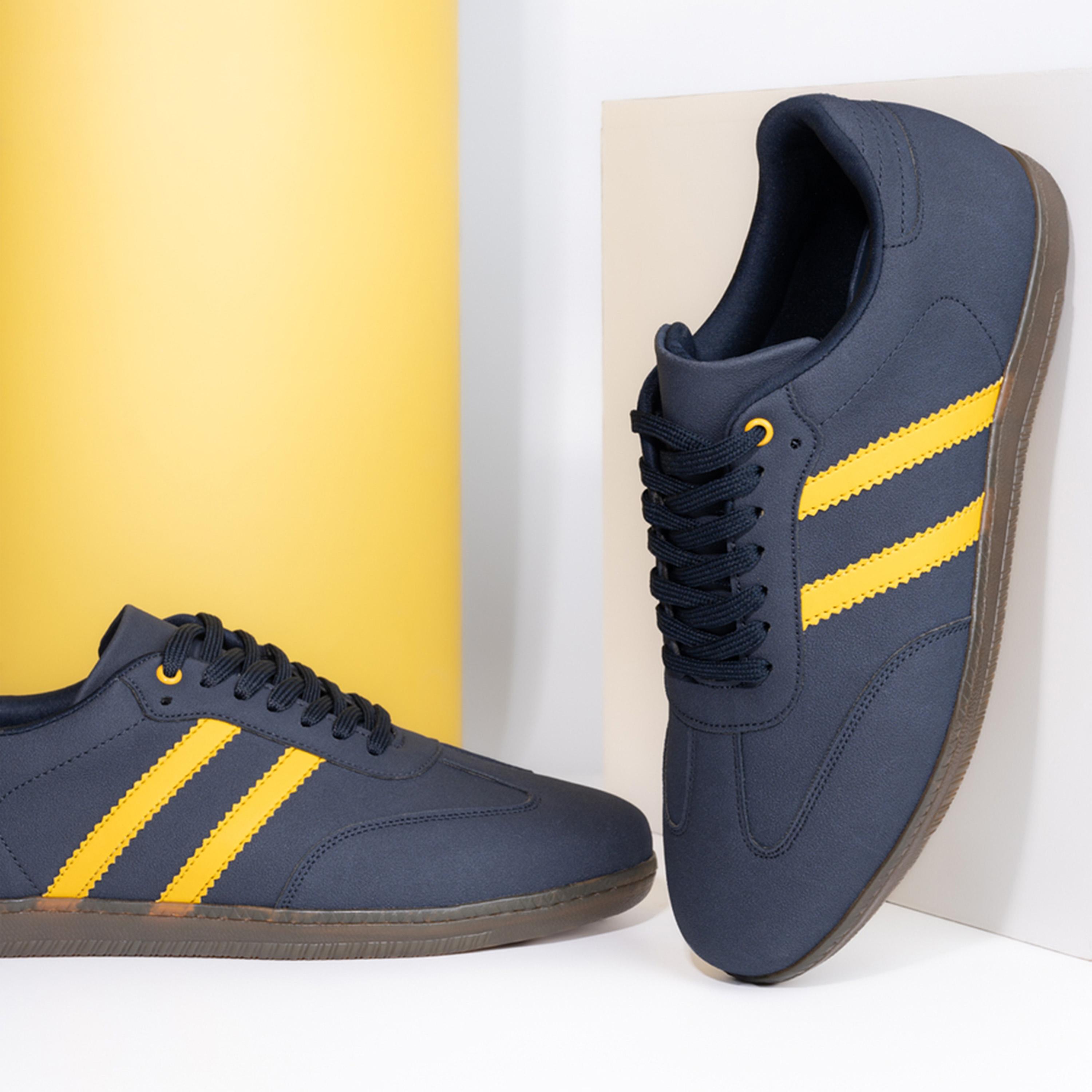 Styli Suede Upper Two Stripe Court Sneakers-men-shoes-sneakers-image-2