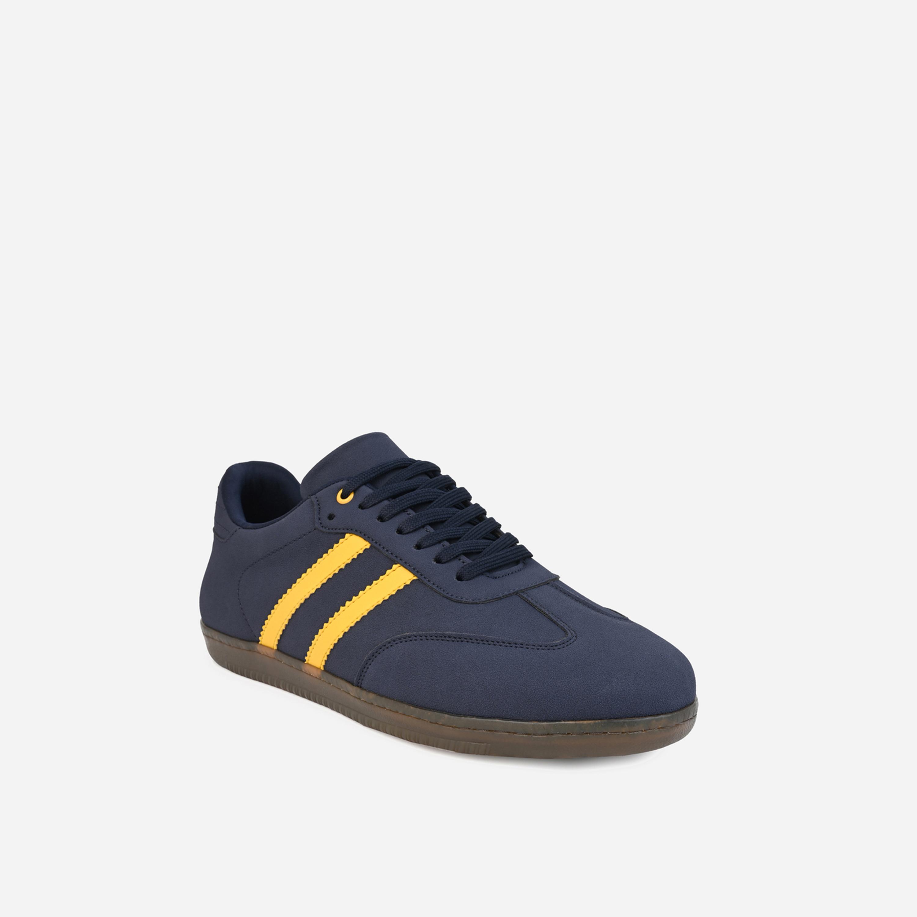 Styli Suede Upper Two Stripe Court Sneakers-men-shoes-sneakers-image-4