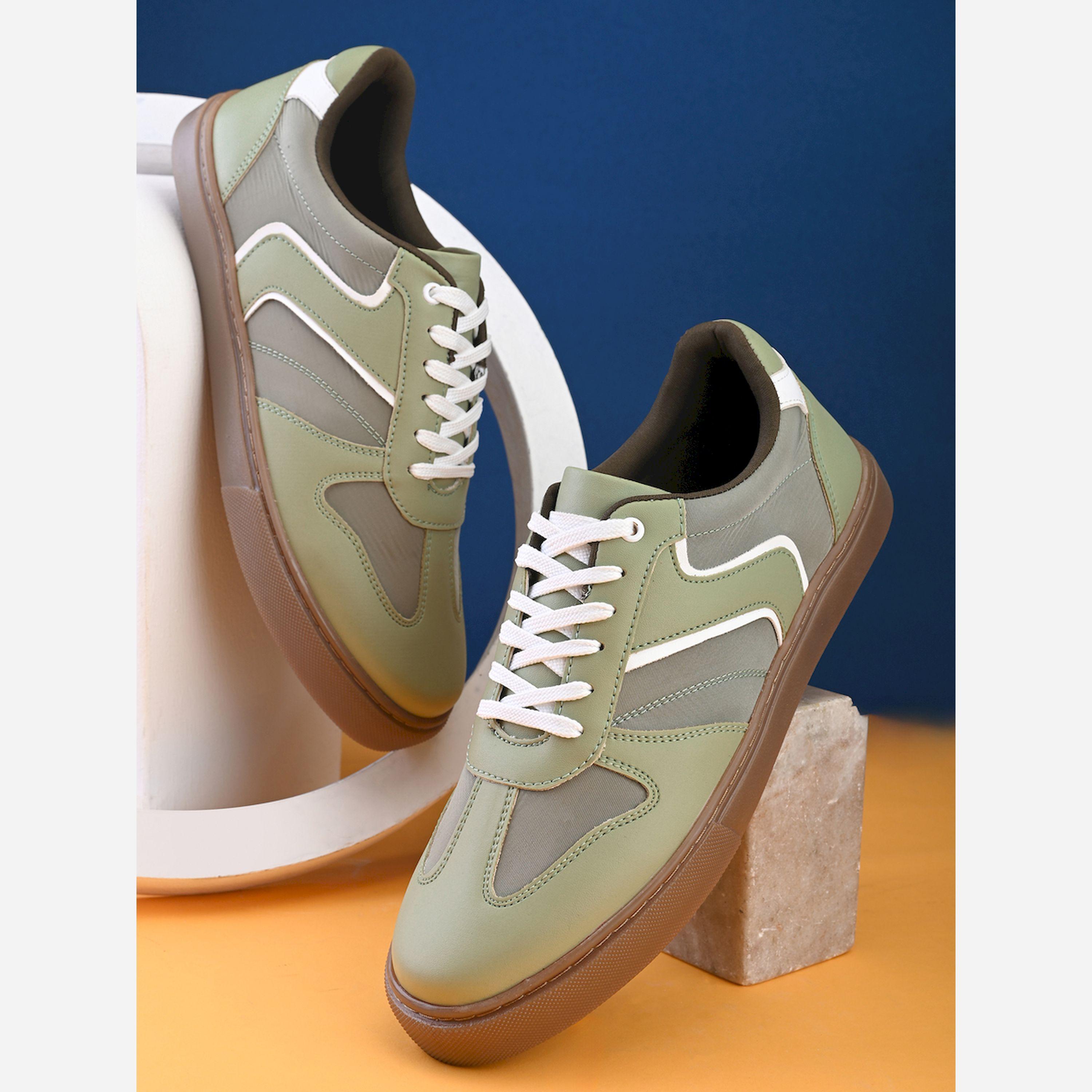 Styli Paneled Gum Sole Sneakers-men-shoes-sneakers-image-3
