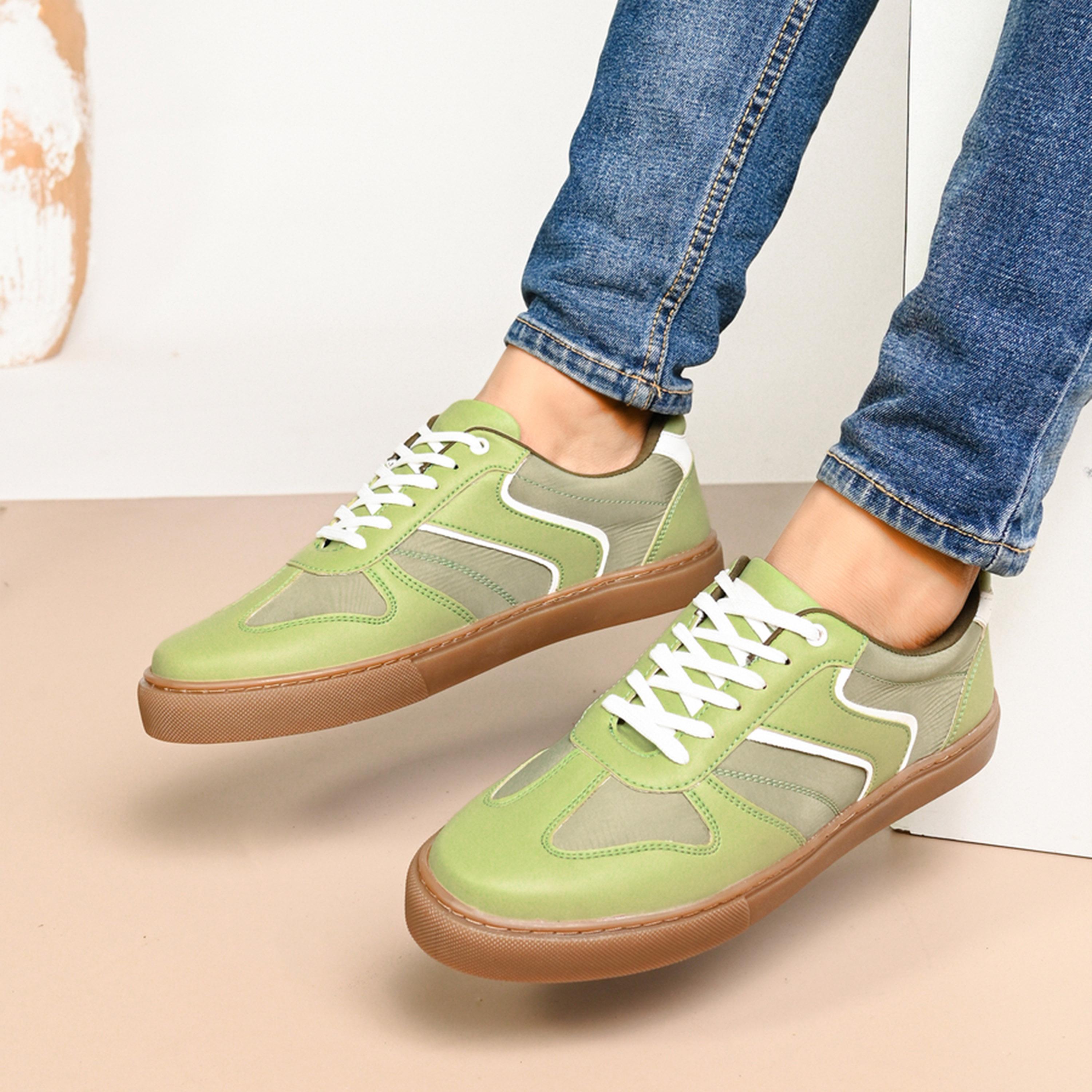 Styli Paneled Gum Sole Sneakers-men-shoes-sneakers-image-4
