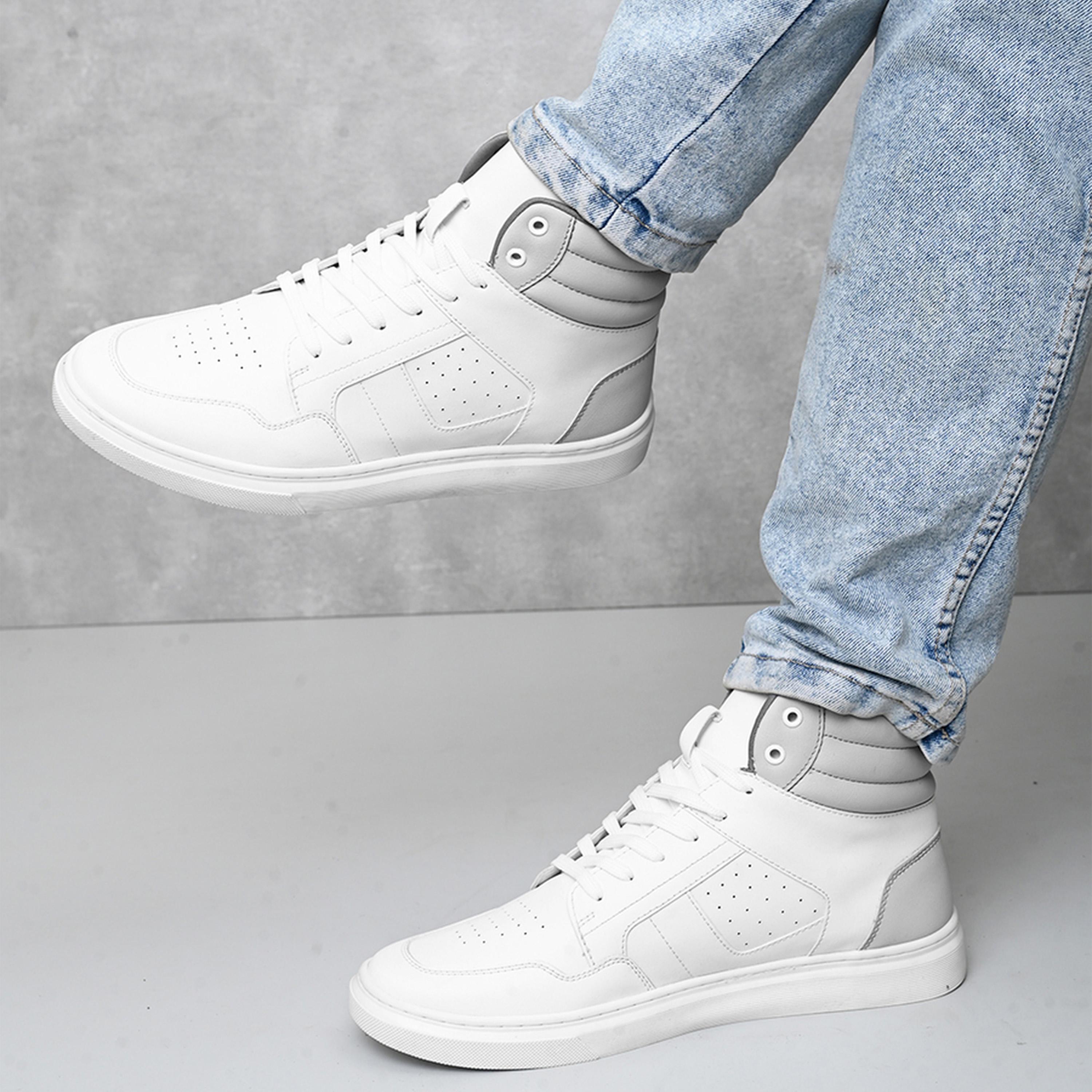 Styli High Top Color Block Lace Up Sneakers-men-shoes-sneakers-image-2