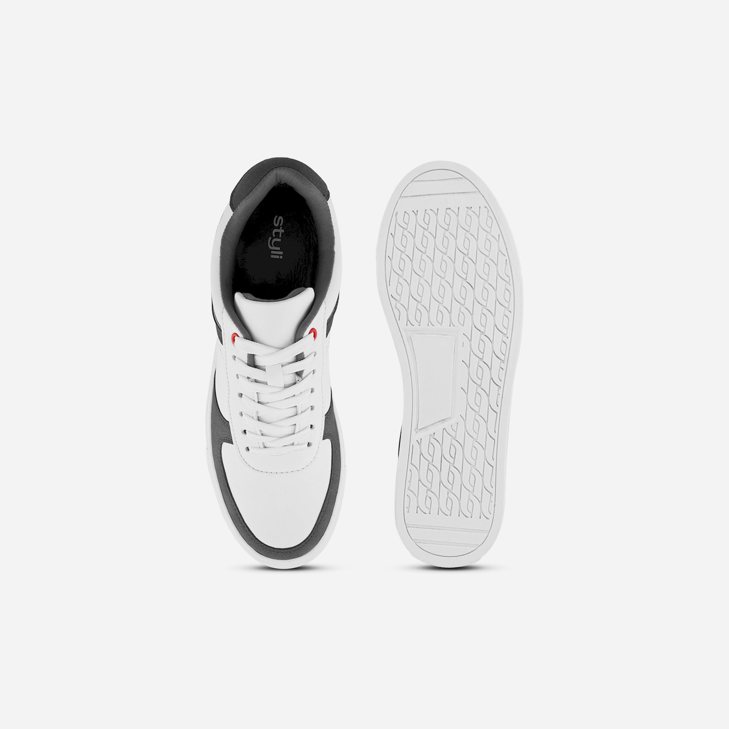 Styli Color Block Flat Sole Lace Up Sneakers-men-shoes-sneakers-image-2