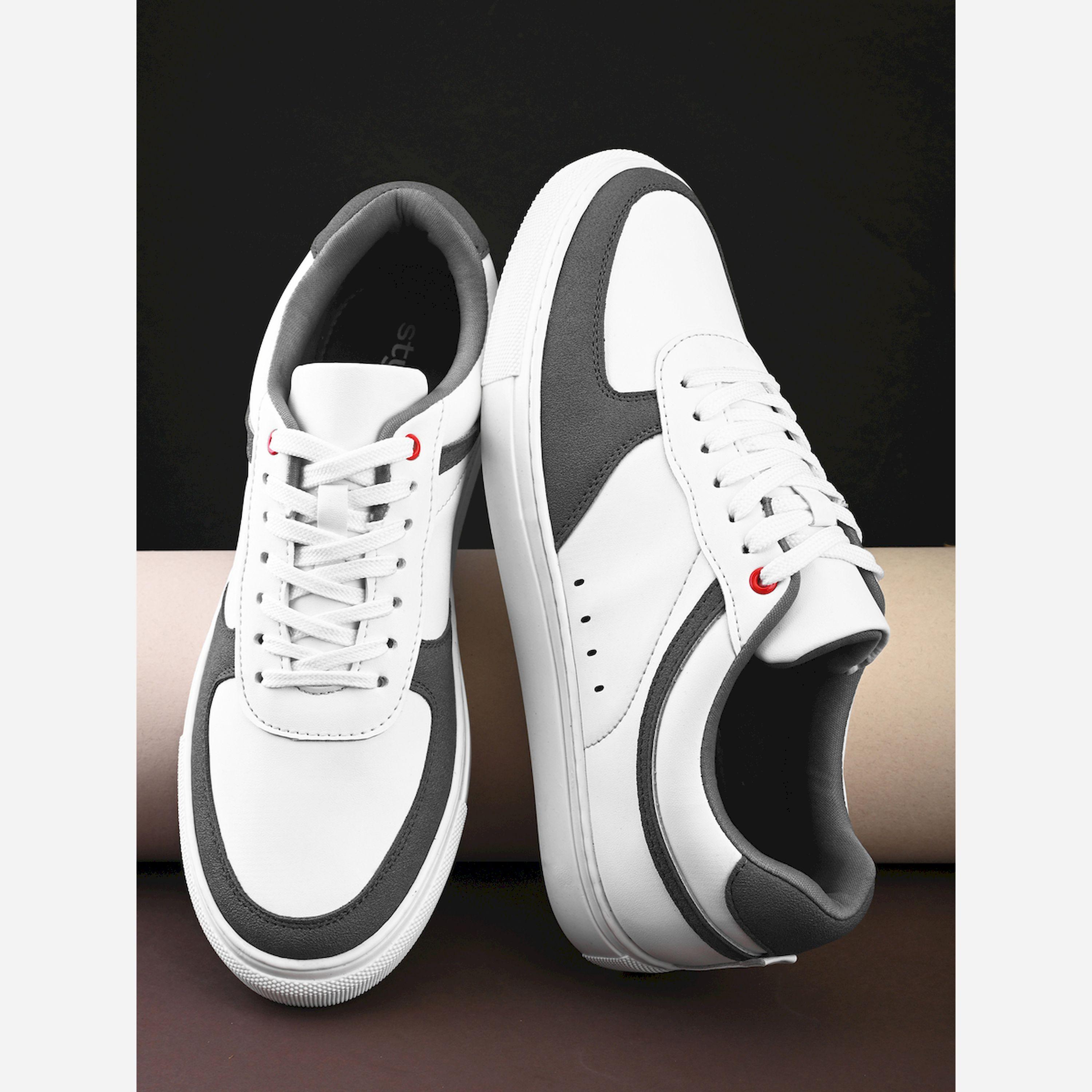 Styli Color Block Flat Sole Lace Up Sneakers-men-shoes-sneakers-image-3