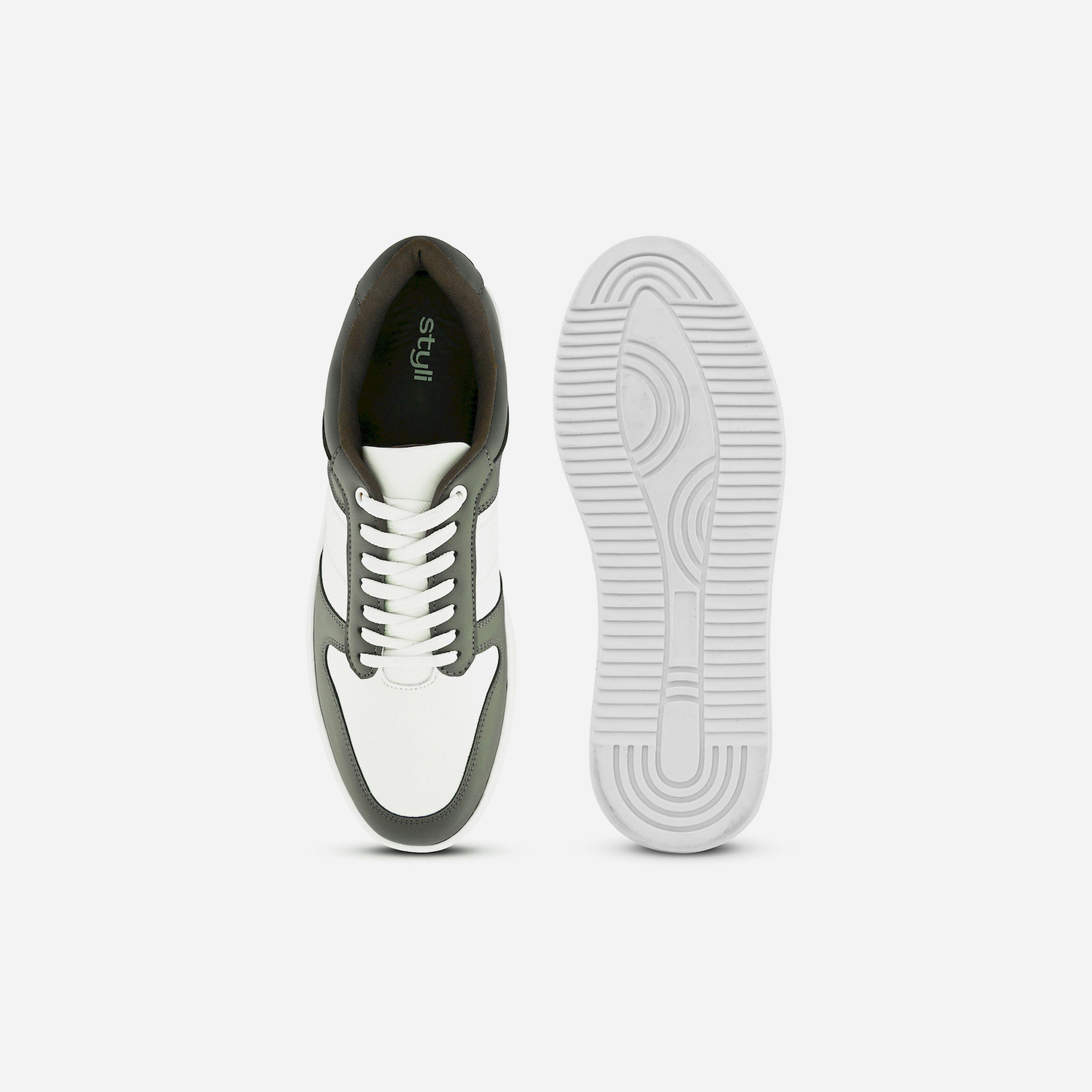 Styli Color Block Lace Up Basket Sneakers-men-shoes-sneakers-image-2
