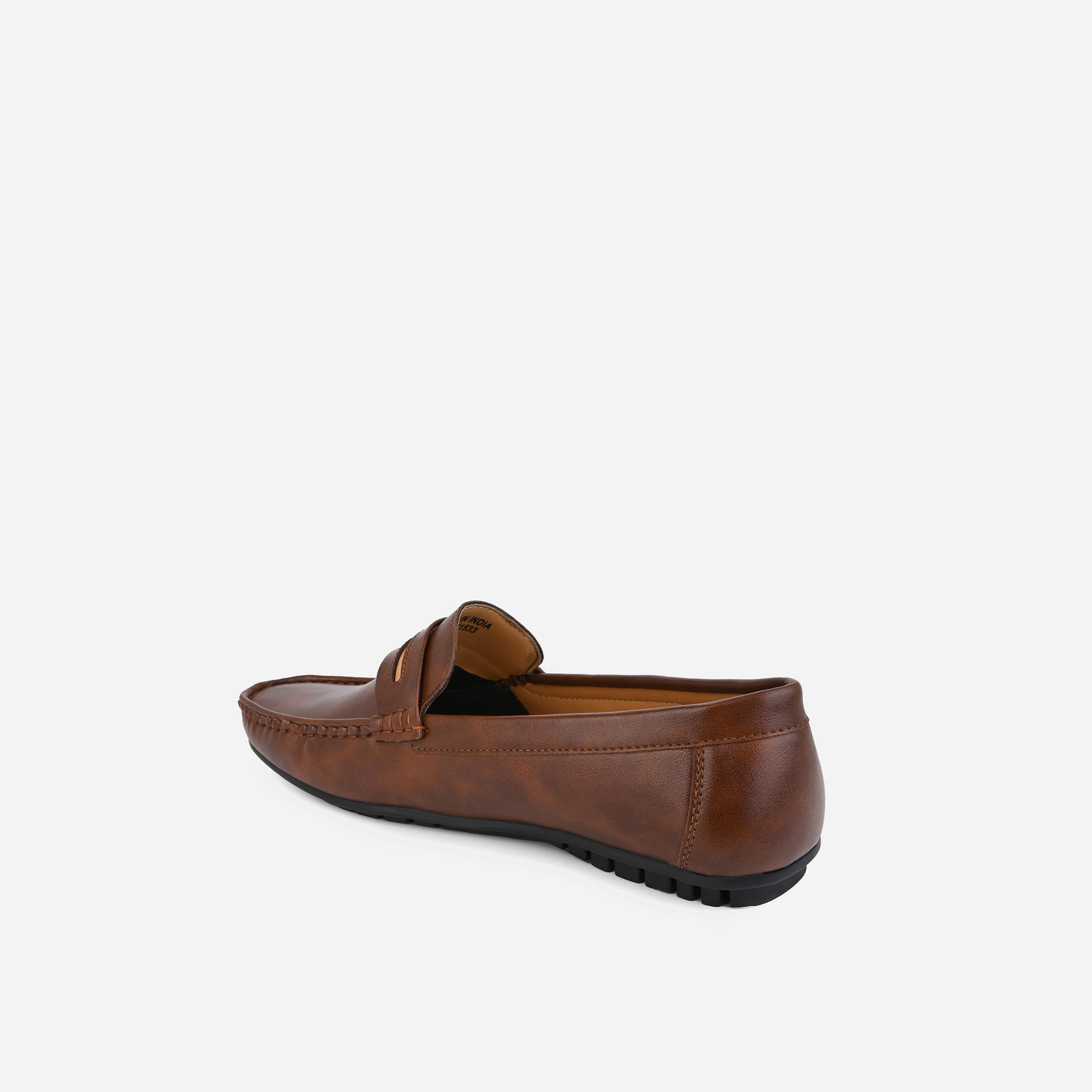 Styli Stitch Detail Slip On Penny Loafers-men-shoes-loafersandmoccasins-image-5