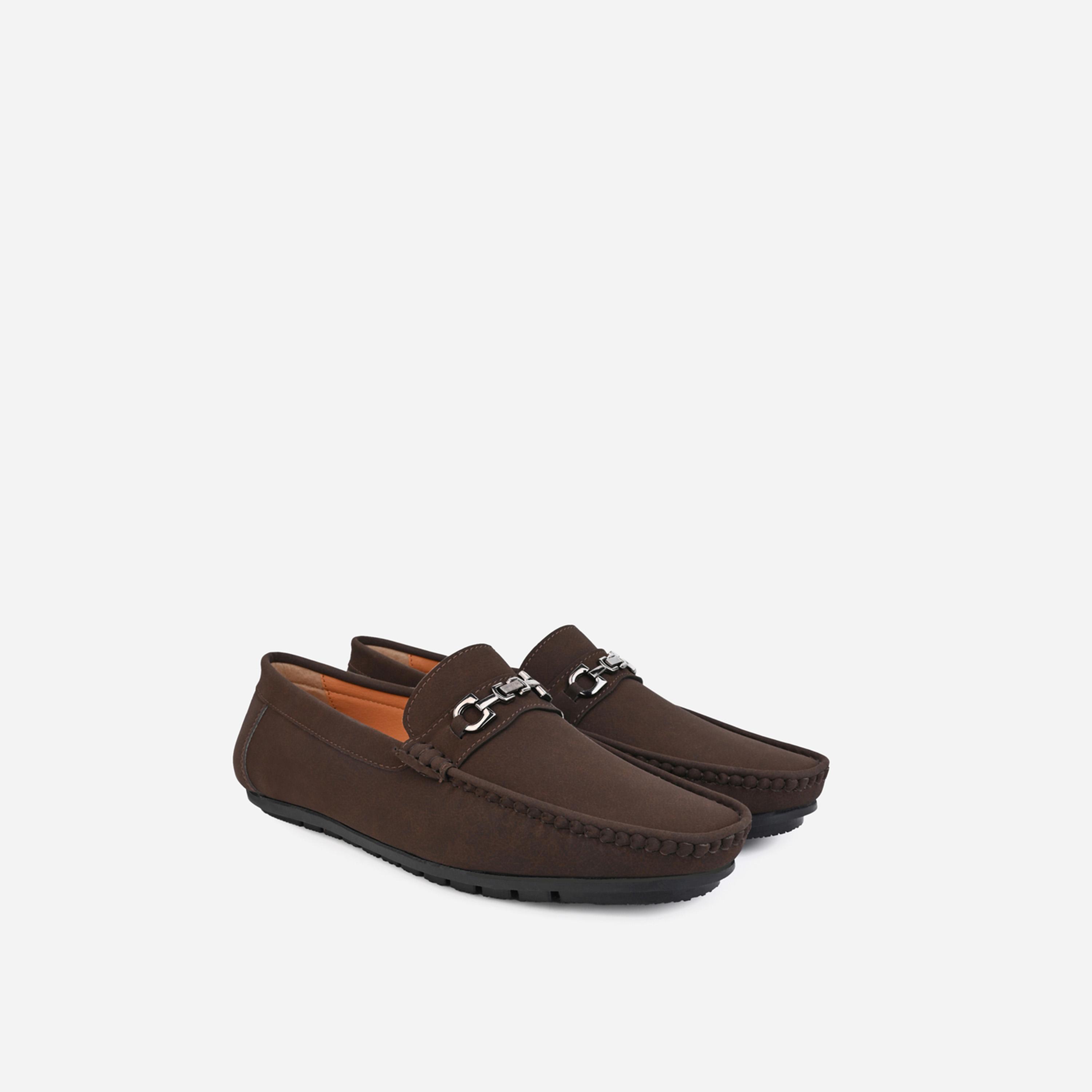 Styli Faux Suede Slip On Loafers-men-shoes-loafersandmoccasins-image-1