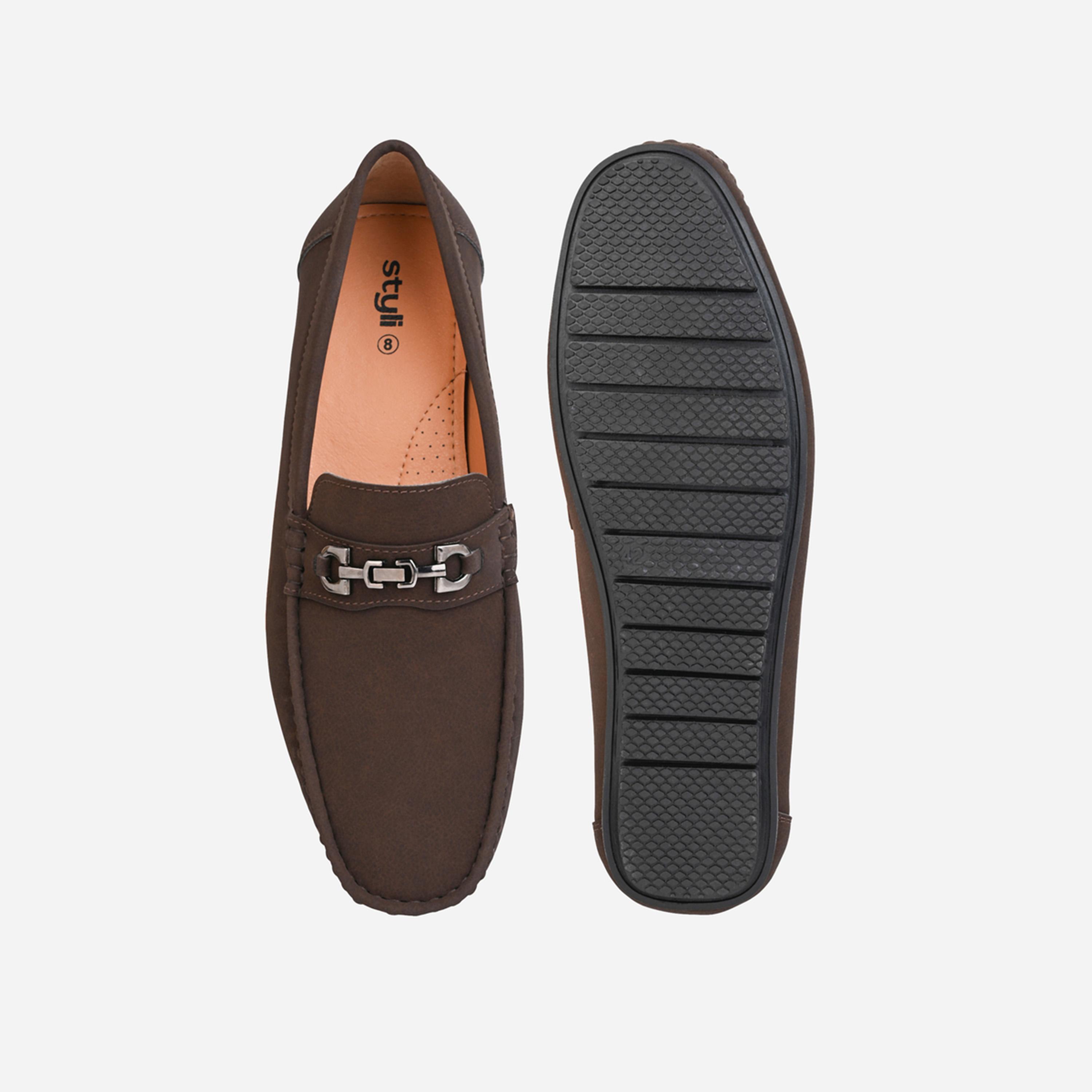 ستايلي-  حذاء بدون كعب من الجلد السويدي الصناعي-men-shoes-loafersandmoccasins-image-7