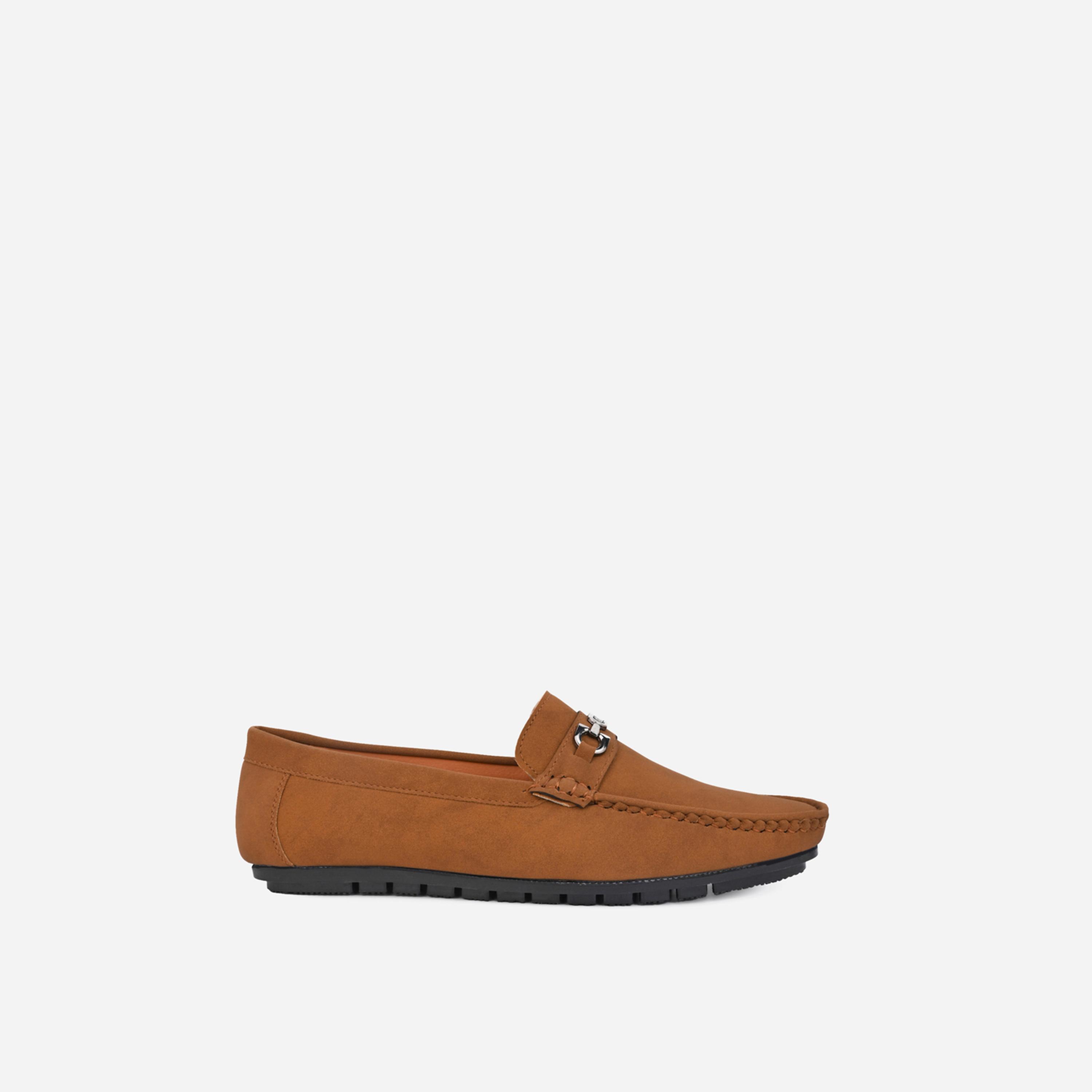 Styli Buckled Faux Leather Slip On Loafers-men-shoes-loafersandmoccasins-image-3