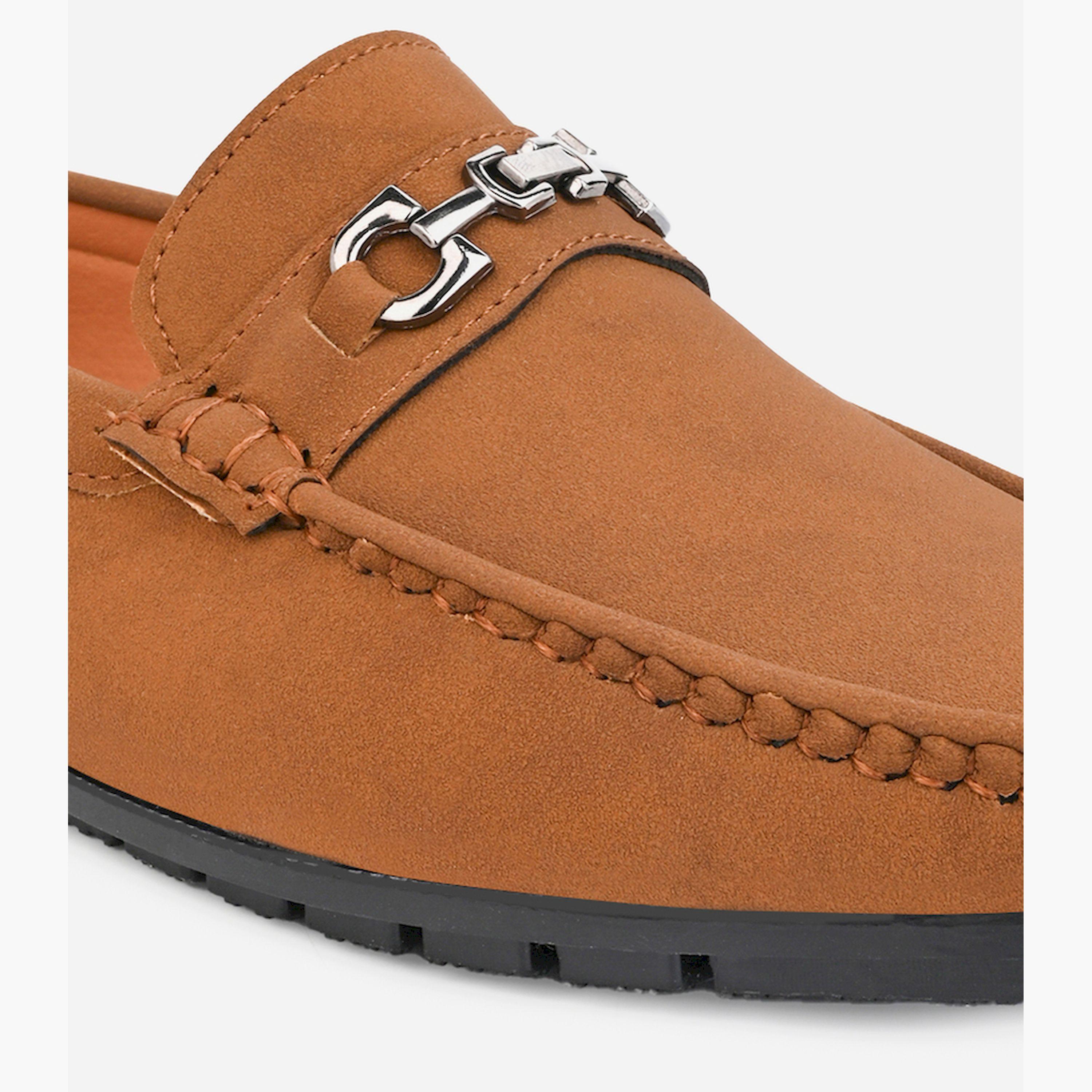 ستايلي-  حذاء سهل الارتداء من الجلد الصناعي بإبزيم-men-shoes-loafersandmoccasins-image-6