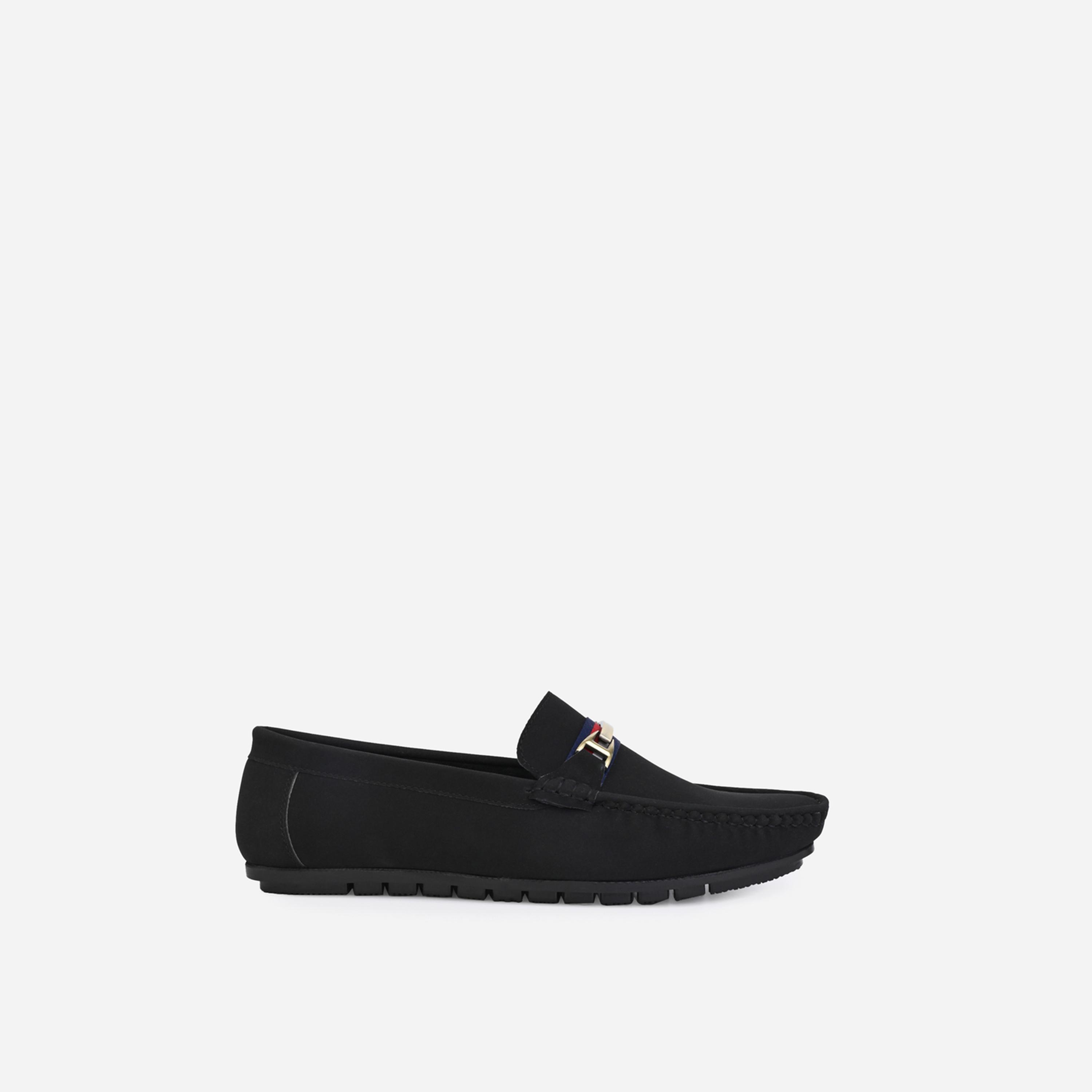 Styli Buckled Faux Leather Slip On Loafers-men-shoes-loafersandmoccasins-image-3