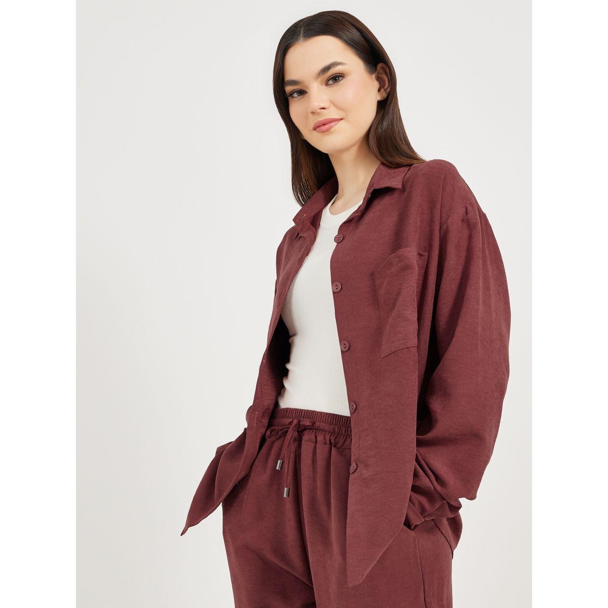 Oversized Pocket Shirt and Cuffed Joggers Co-Ords-women-clothing-coordsets-image-2