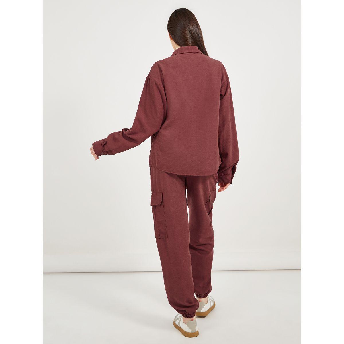Oversized Pocket Shirt and Cuffed Joggers Co-Ords-women-clothing-coordsets-image-6