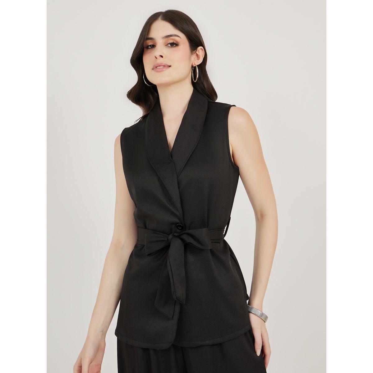 Styli Self-Tie Belt Sleeveless Top and Wide Leg Pants Co-Ords-women-clothing-coordsets-image-2