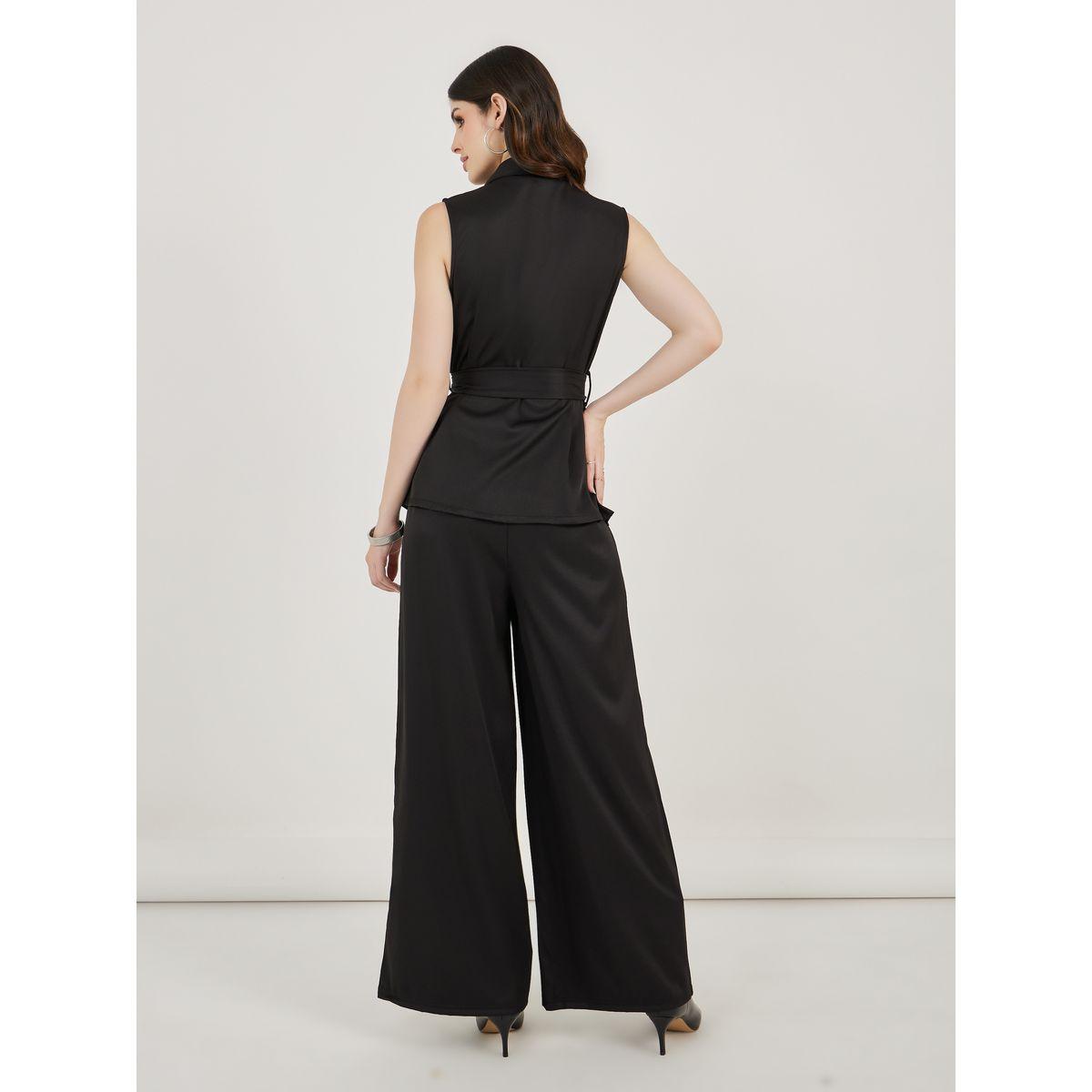 Styli Self-Tie Belt Sleeveless Top and Wide Leg Pants Co-Ords-women-clothing-coordsets-image-5