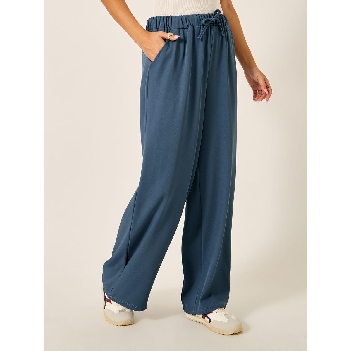 Solid Oversized Blazer and Wide Leg Pants Co-Ords-women-clothing-coordsets-image-6