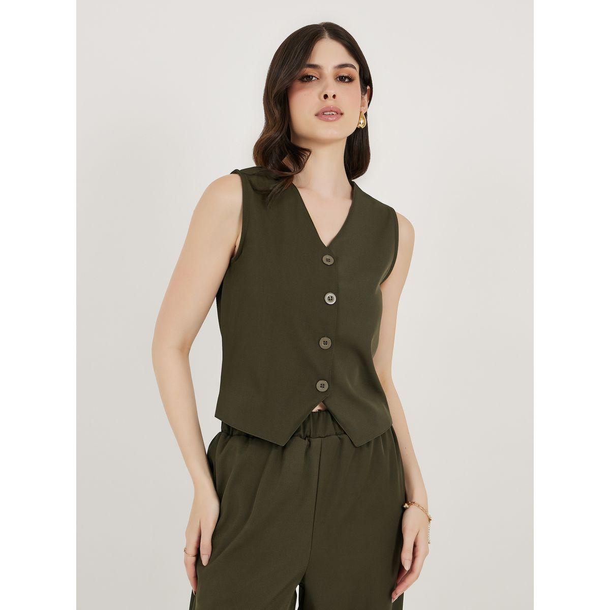 طقم منسق من بنطال بأرجل واسعة وجيليه بقصة عادية-women-clothing-coordsets-image-2